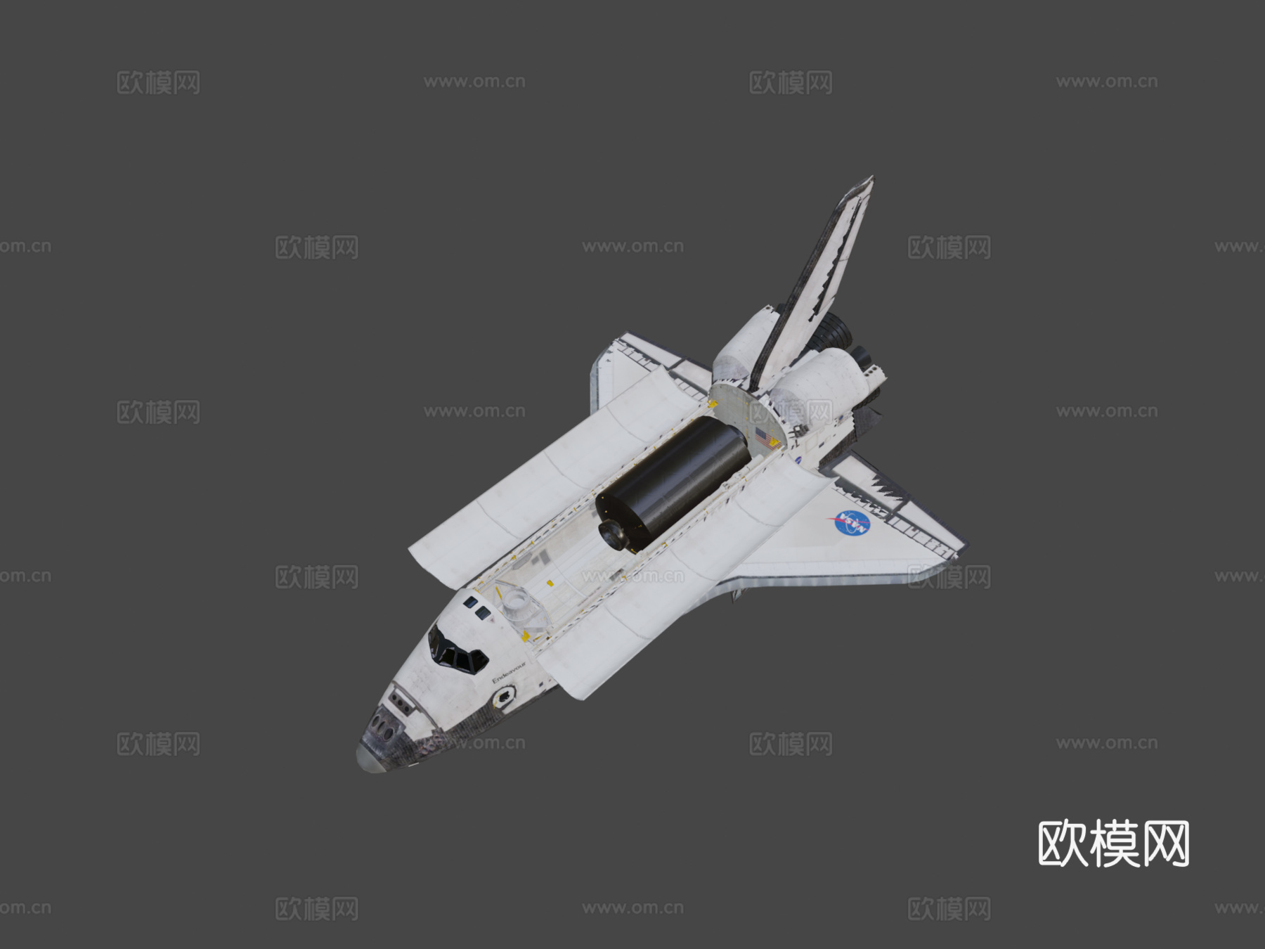 奋进号航天飞机3d模型