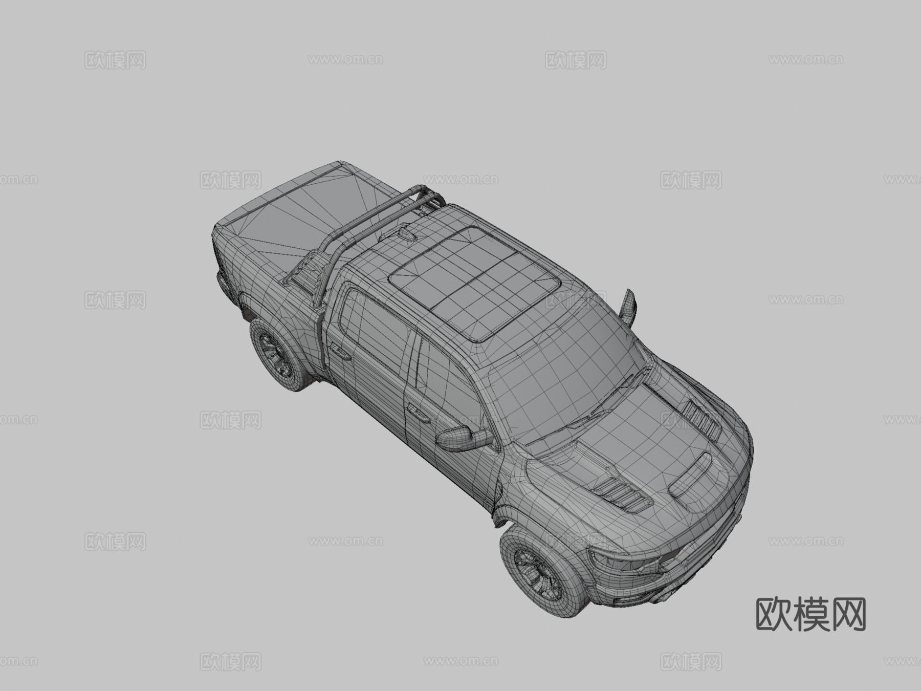 道奇公羊1500TRX汽车 皮卡3d模型