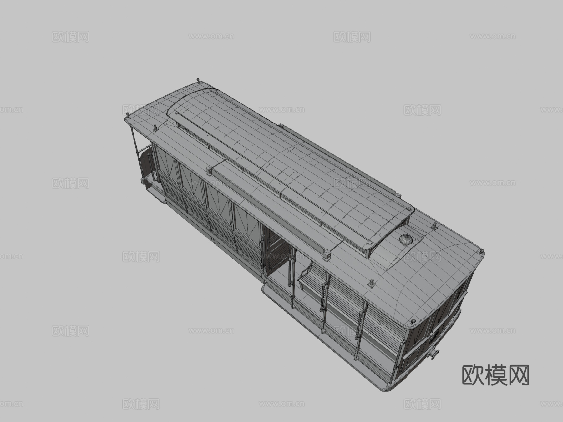 旧金山缆车3d模型