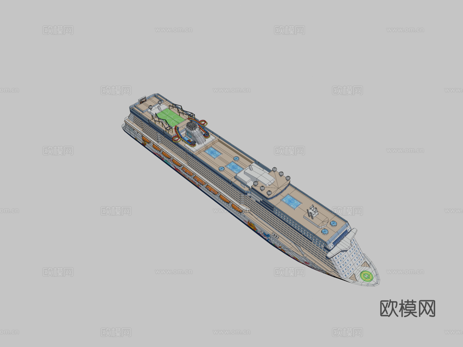 云顶梦号游轮3d模型