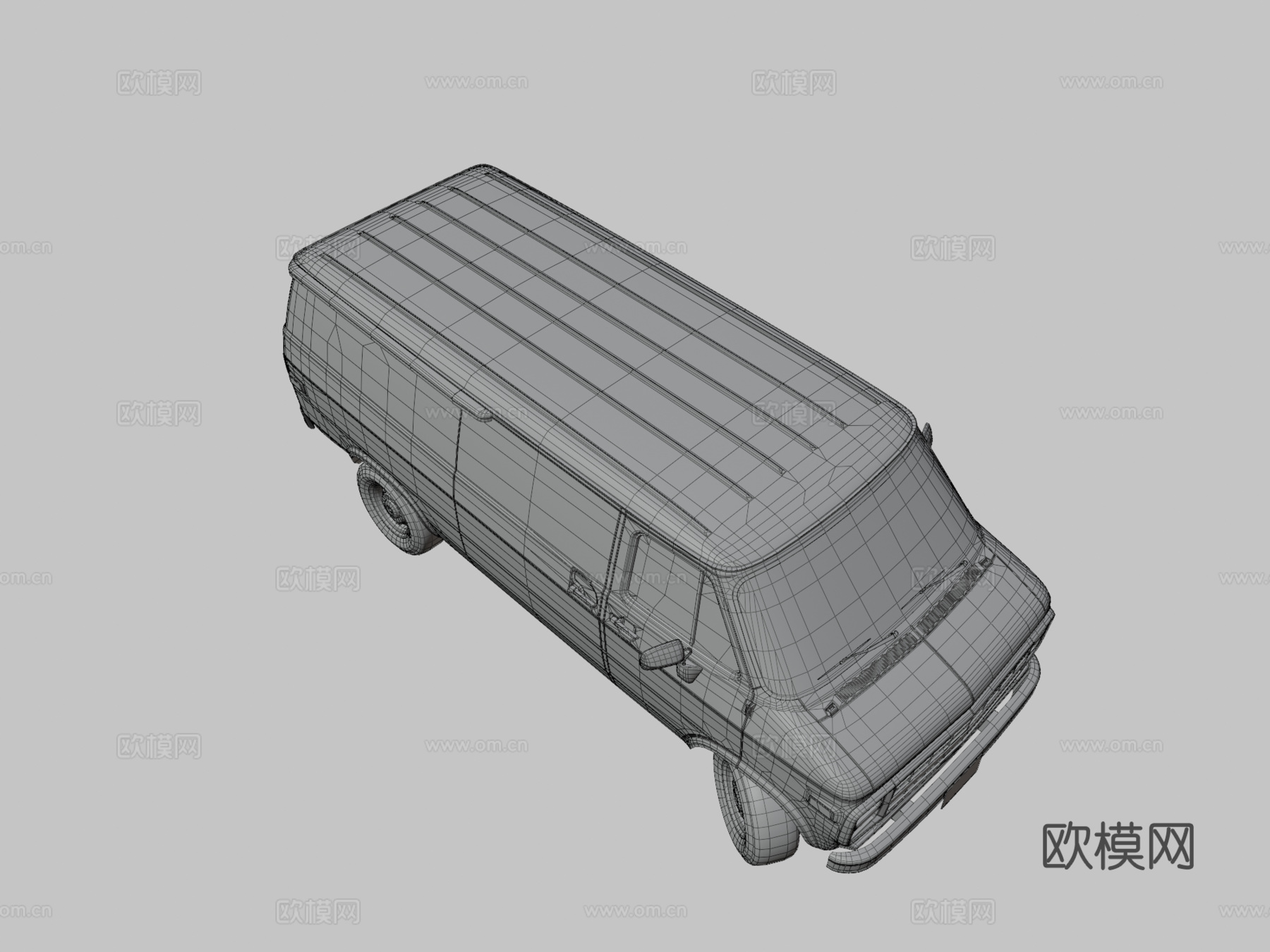 年代工业面包车3d模型