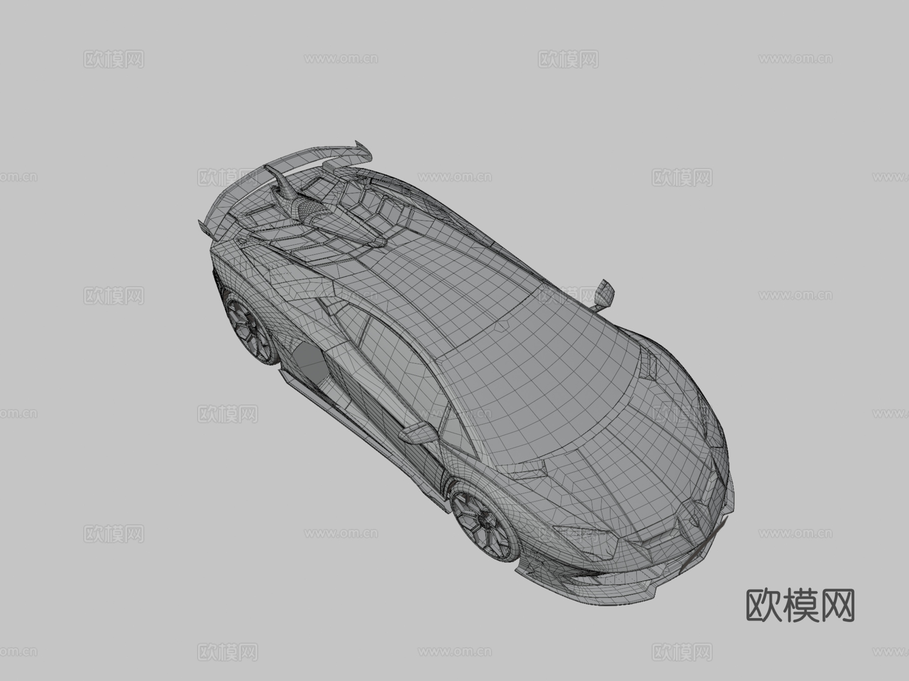 兰博基尼Aventador SVJ 2019 跑车3d模型