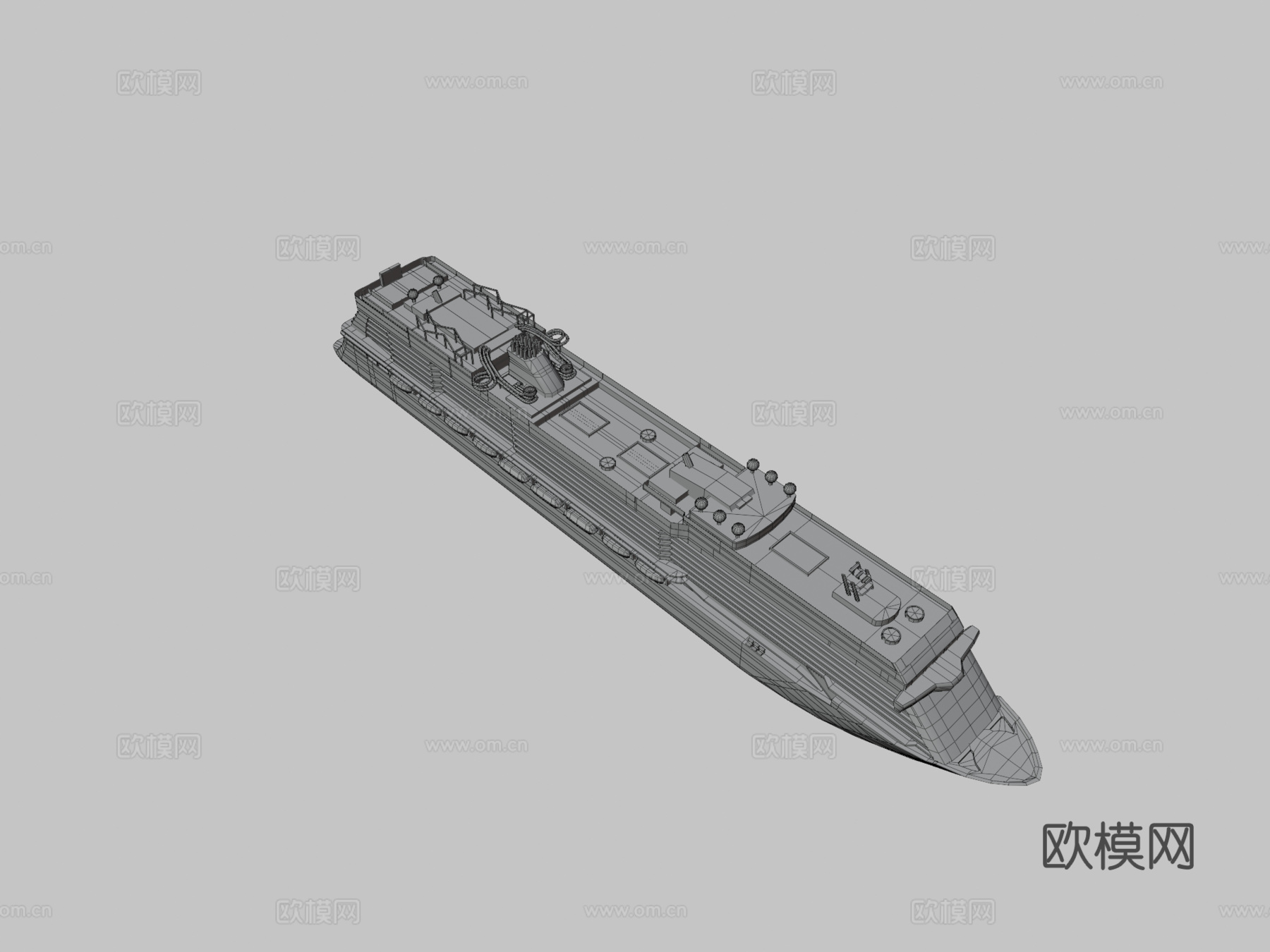 云顶梦号游轮3d模型