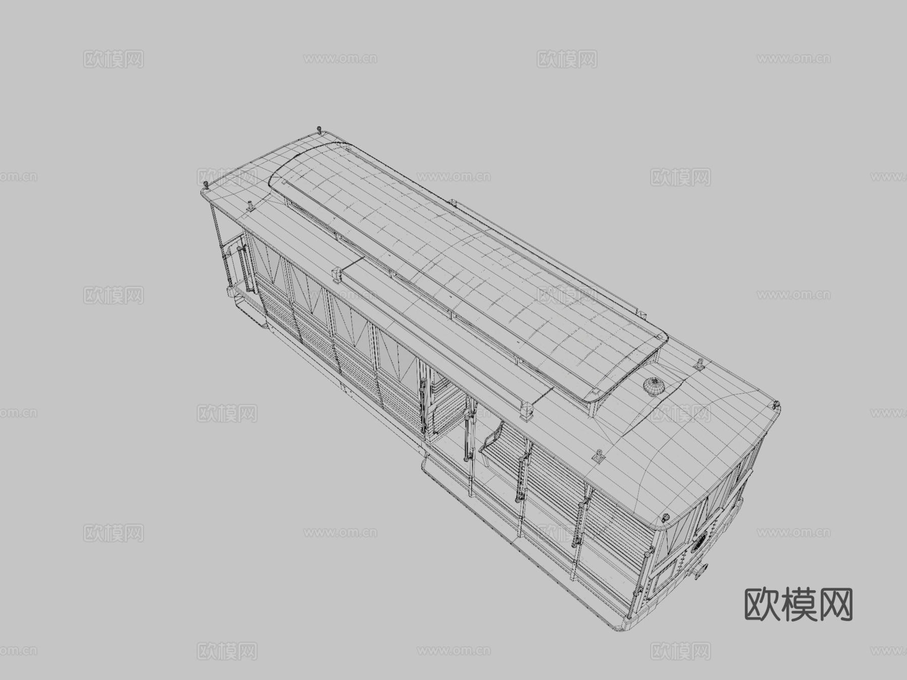 旧金山缆车3d模型