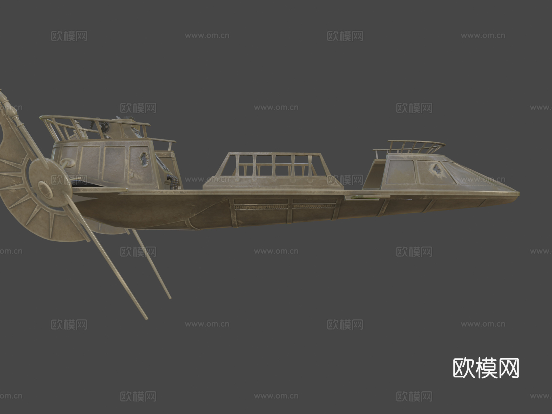 沙漠飞艇 游戏道具3d模型