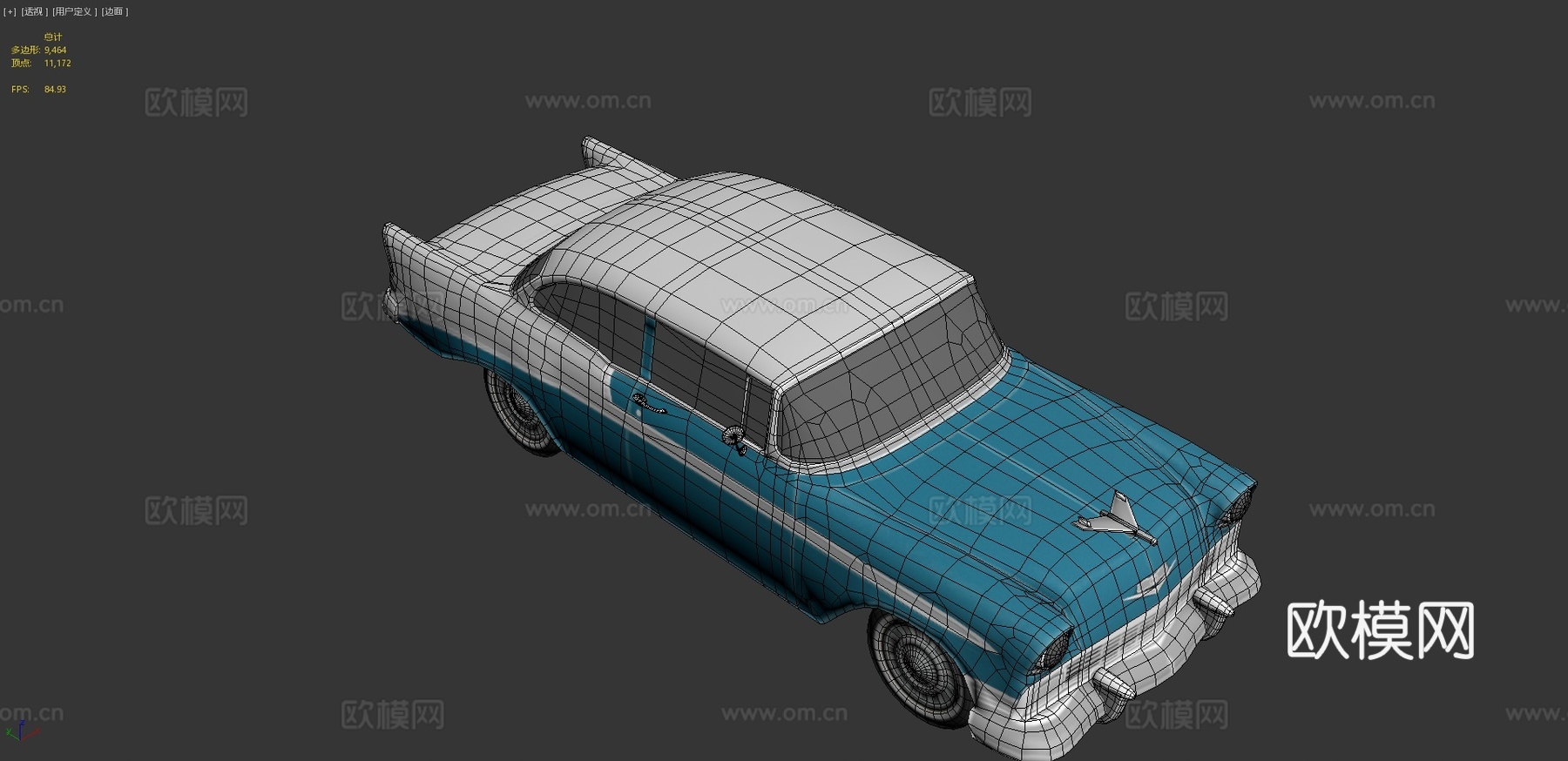 雪佛兰贝莱尔硬顶汽车3d模型