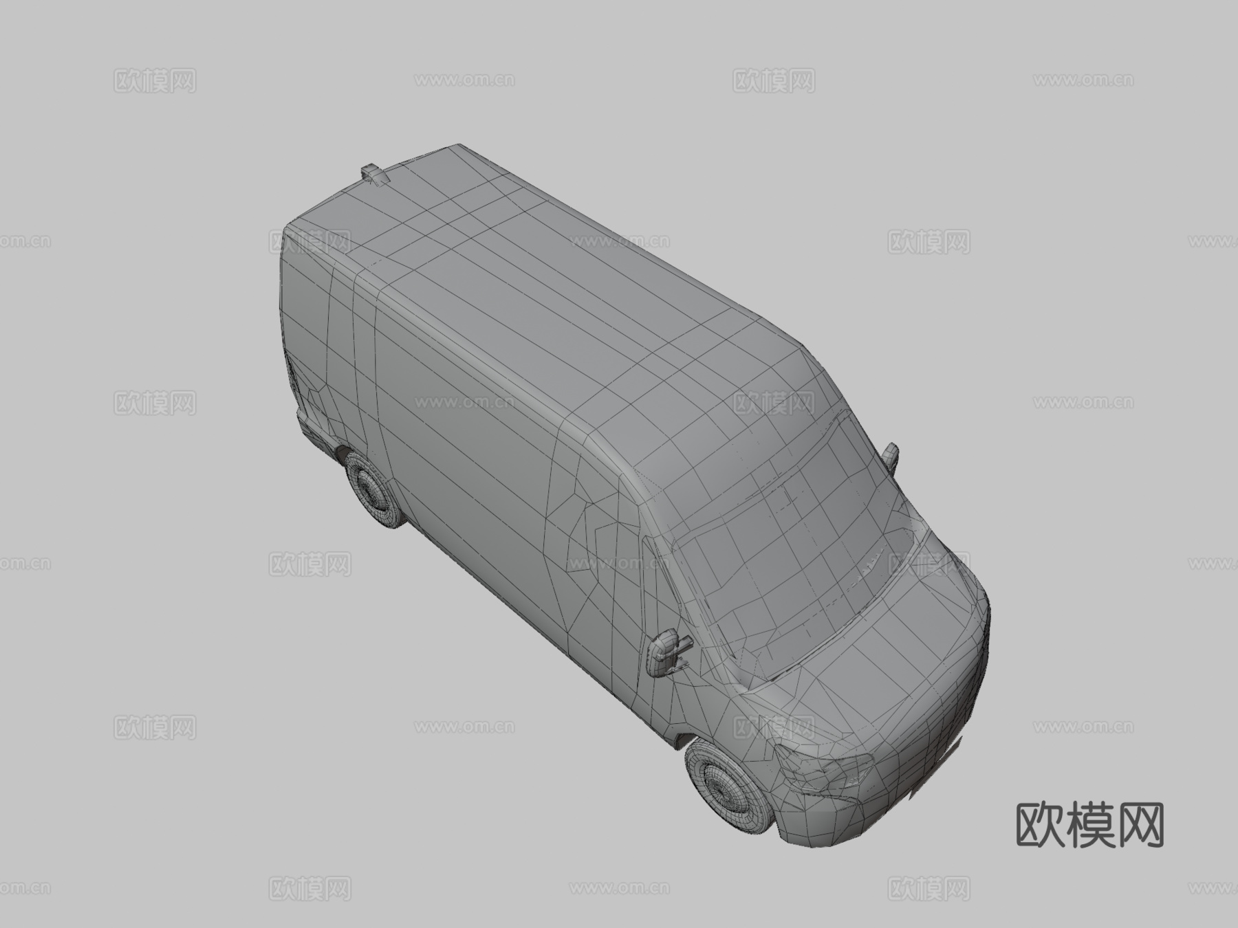 MasterL2H款雷诺 2厢式货车3d模型