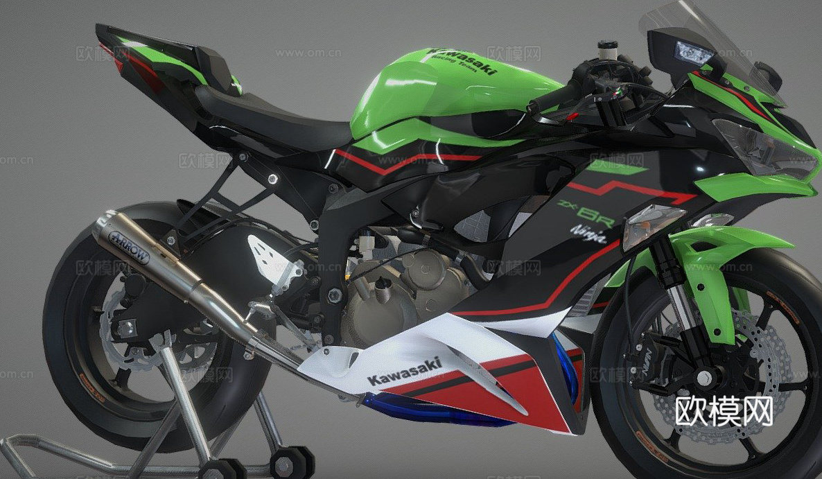 川崎 ZX6R2021 摩托车3d模型