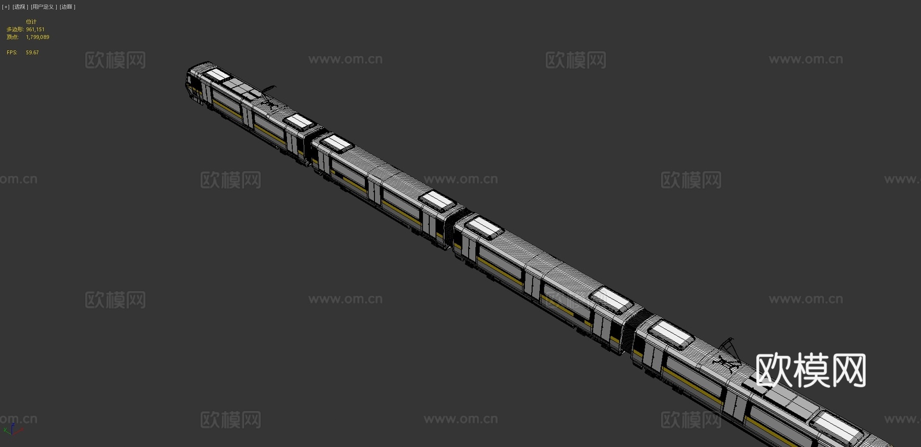 动车组 列车 动车3d模型