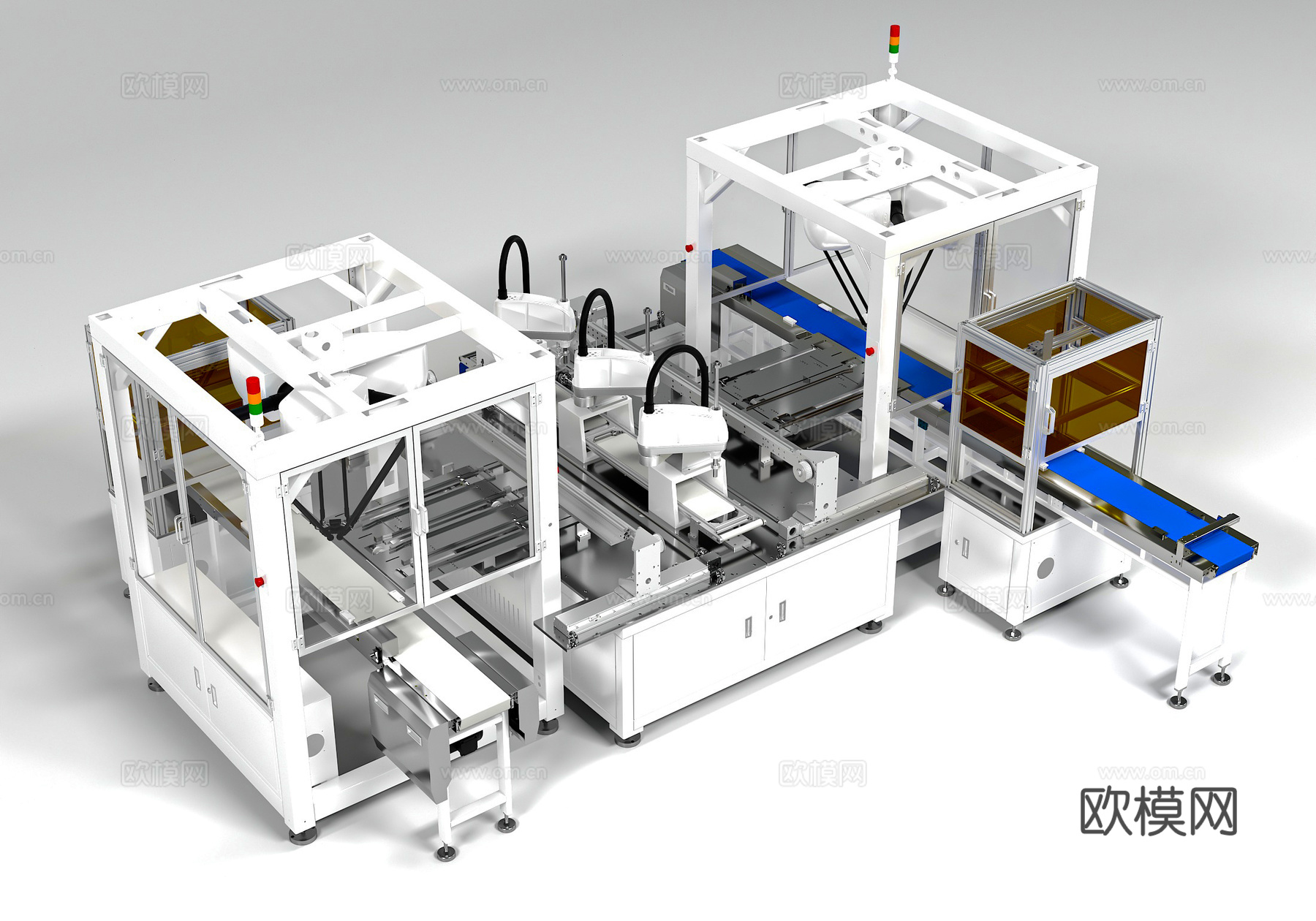 自动化巧克力包装设备3d模型