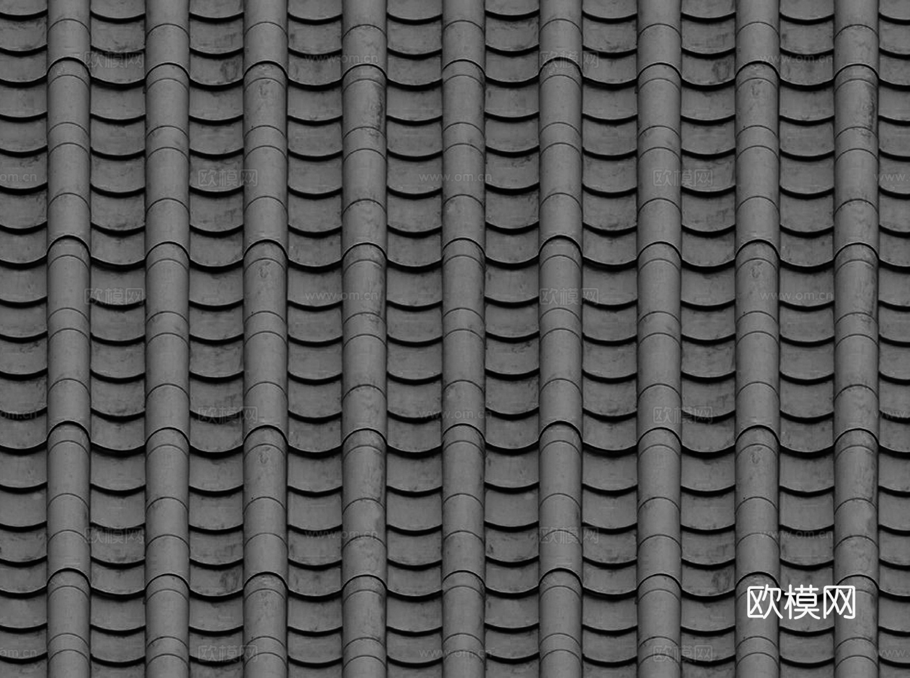 青色瓦片贴图下载