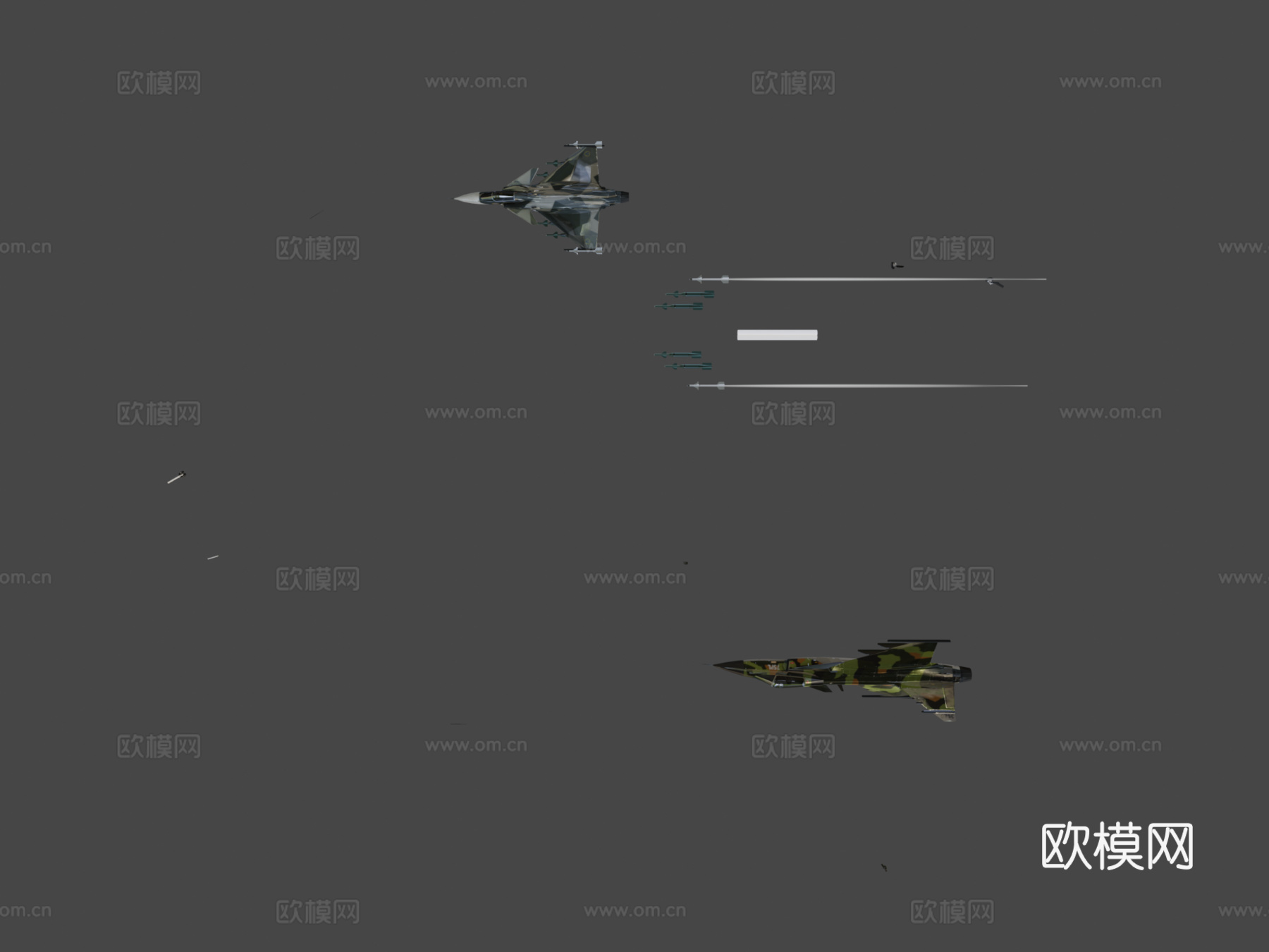 萨博 JAS-39 鹰狮战斗机3d模型