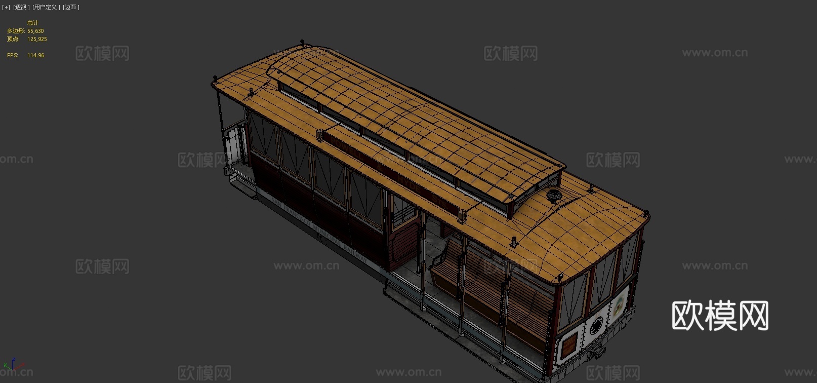 旧金山缆车3d模型