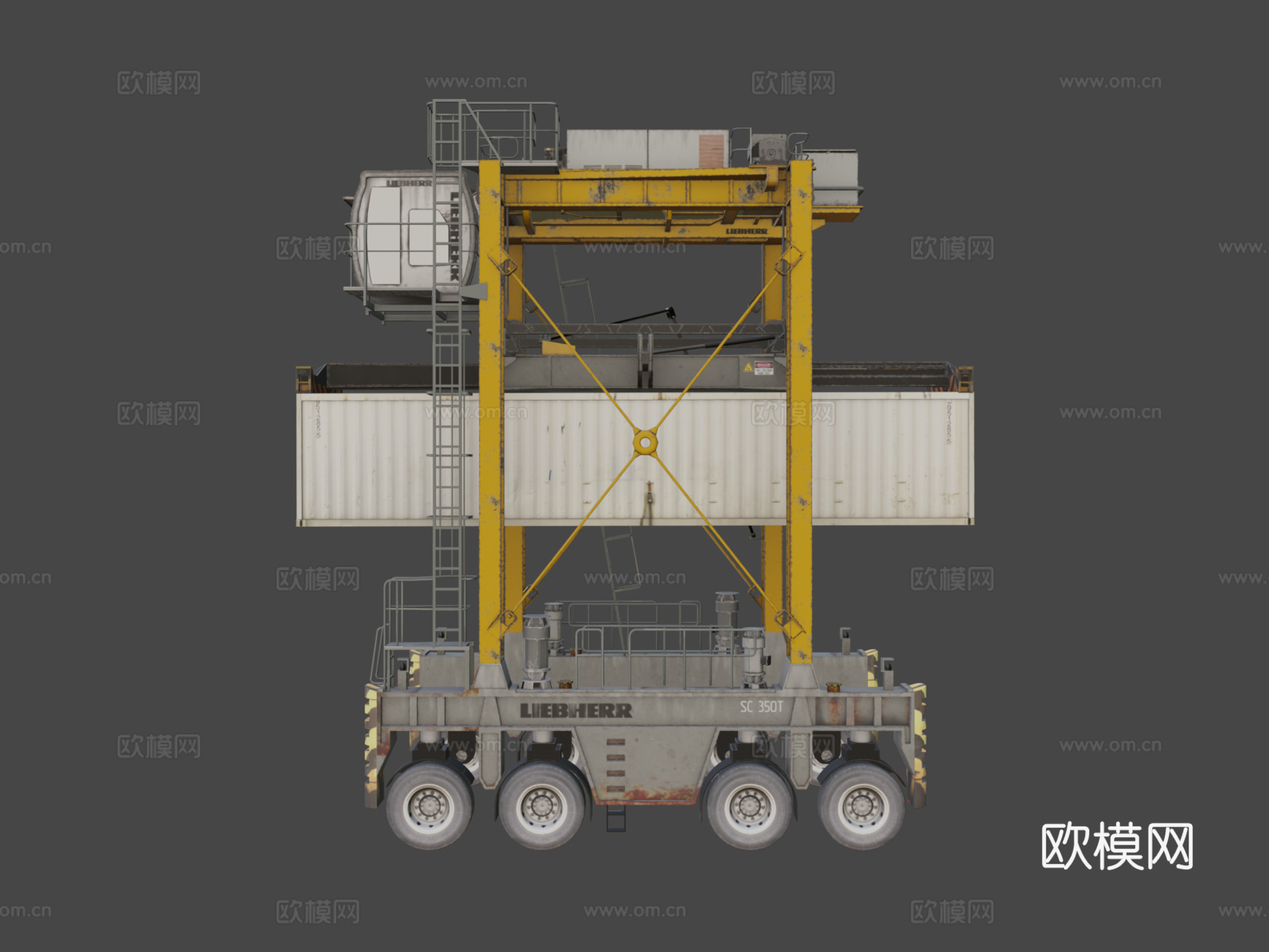跨运车 集装箱搬运车3d模型