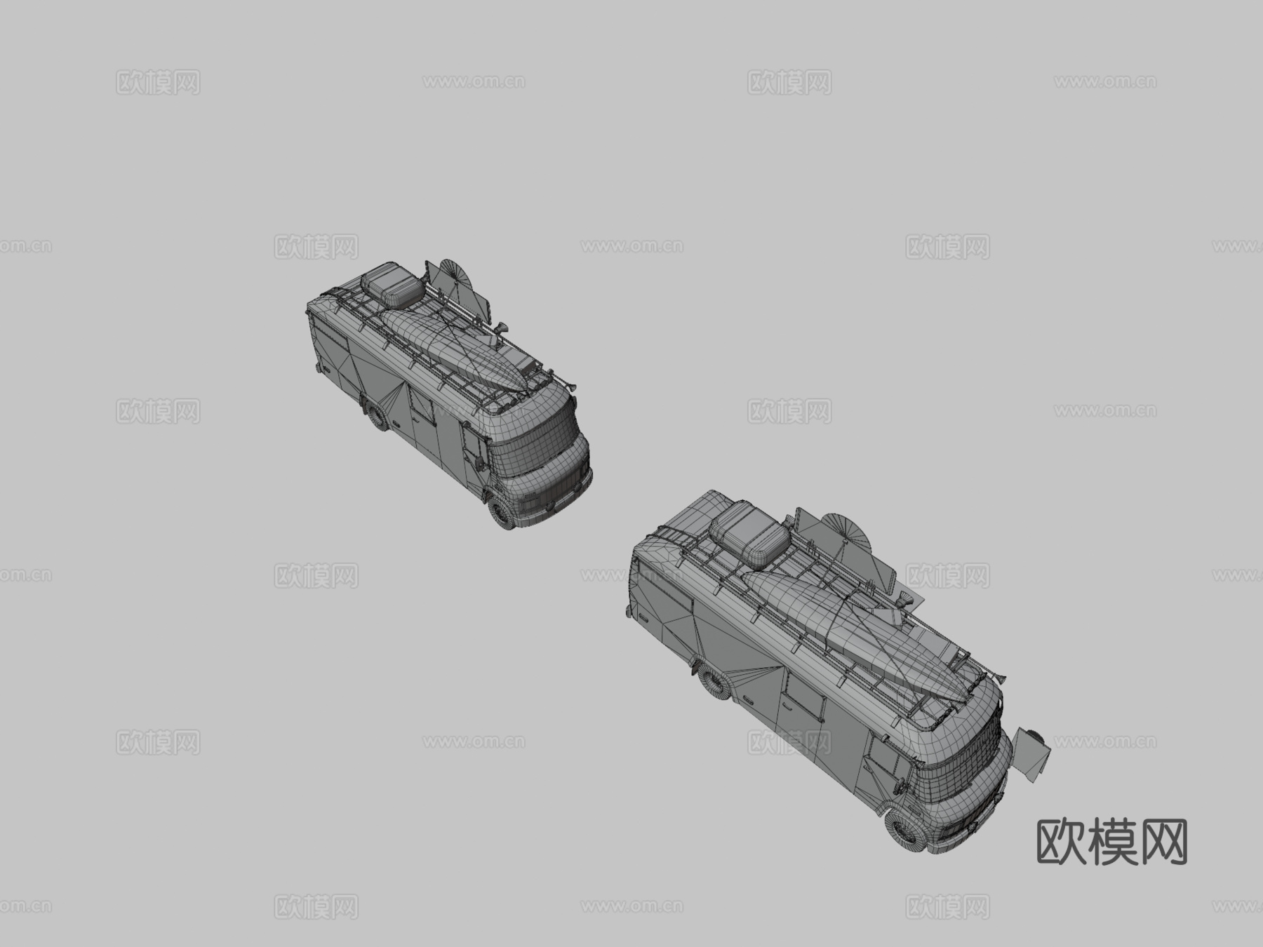 嬉皮士食品卡车3d模型