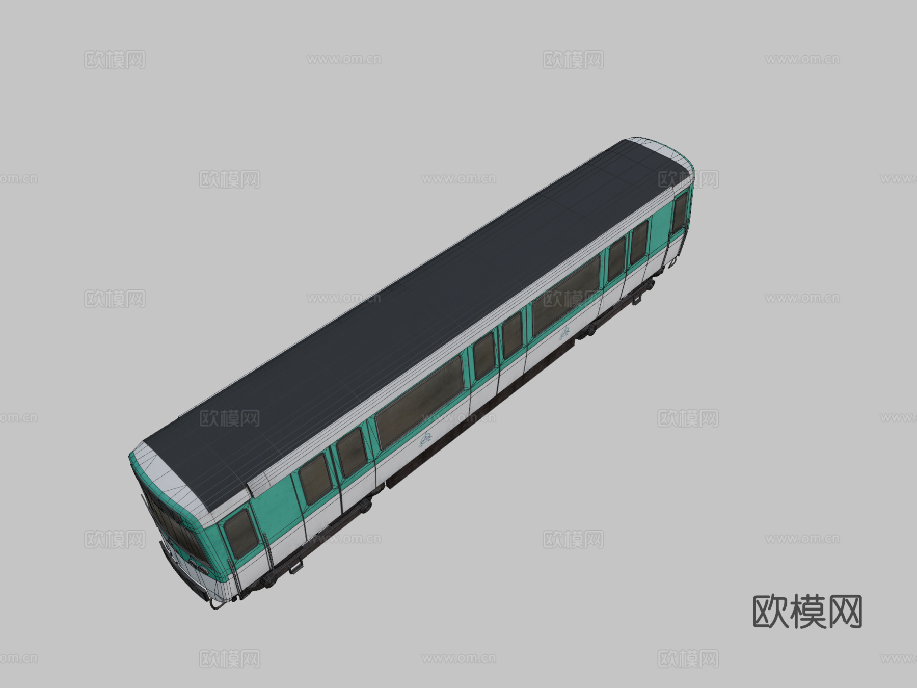 巴黎地铁车厢3d模型