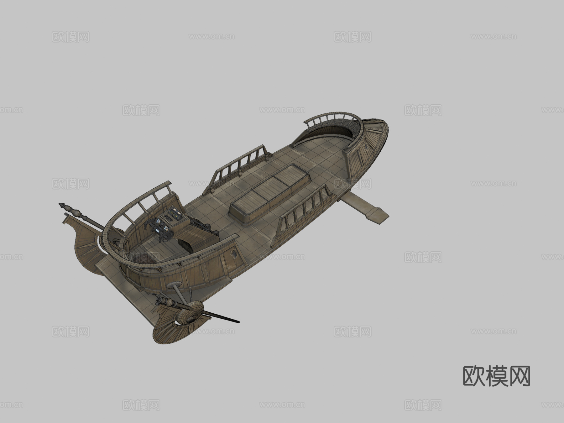 沙漠飞艇 游戏道具3d模型