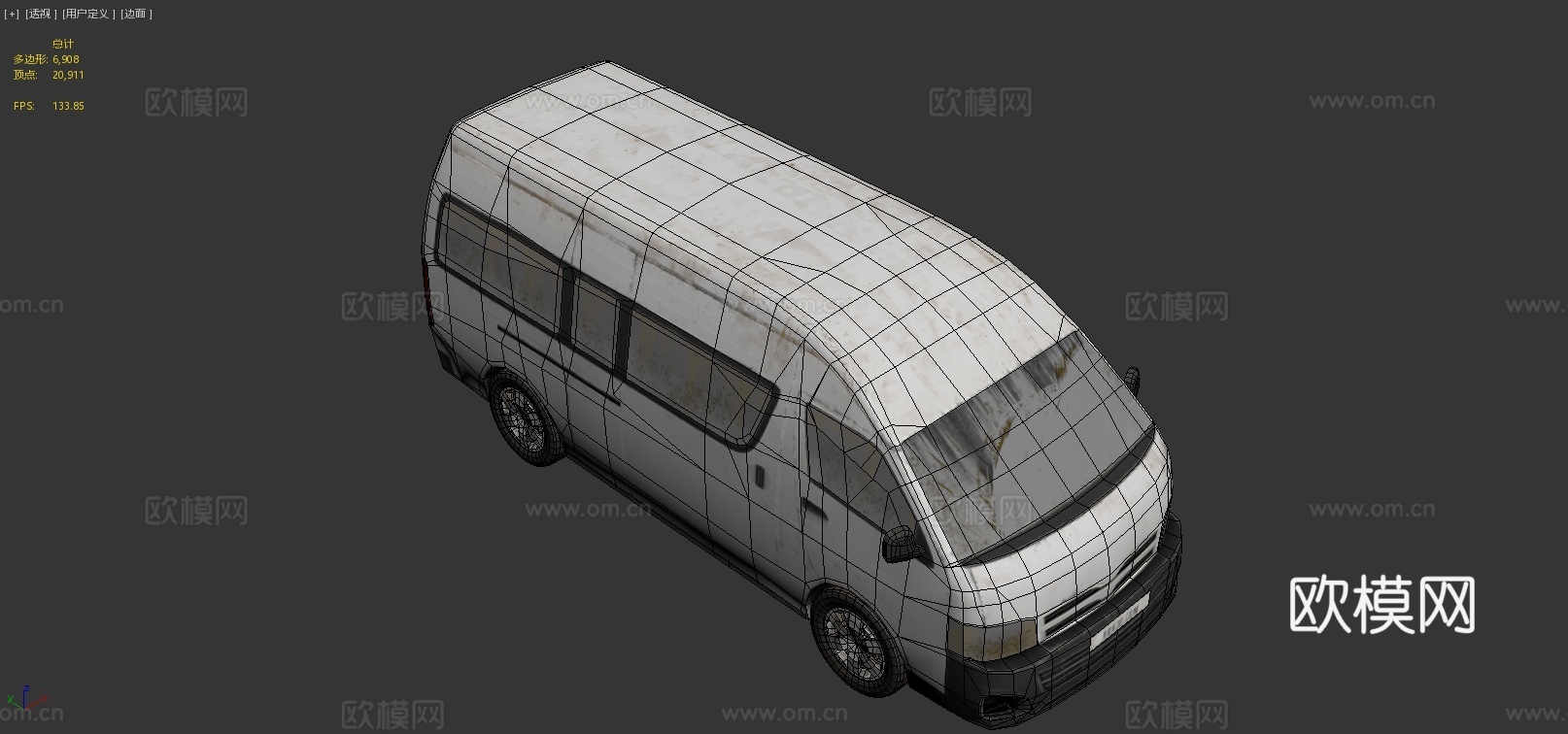 脏汽车-2018 款丰田海狮汽车3d模型