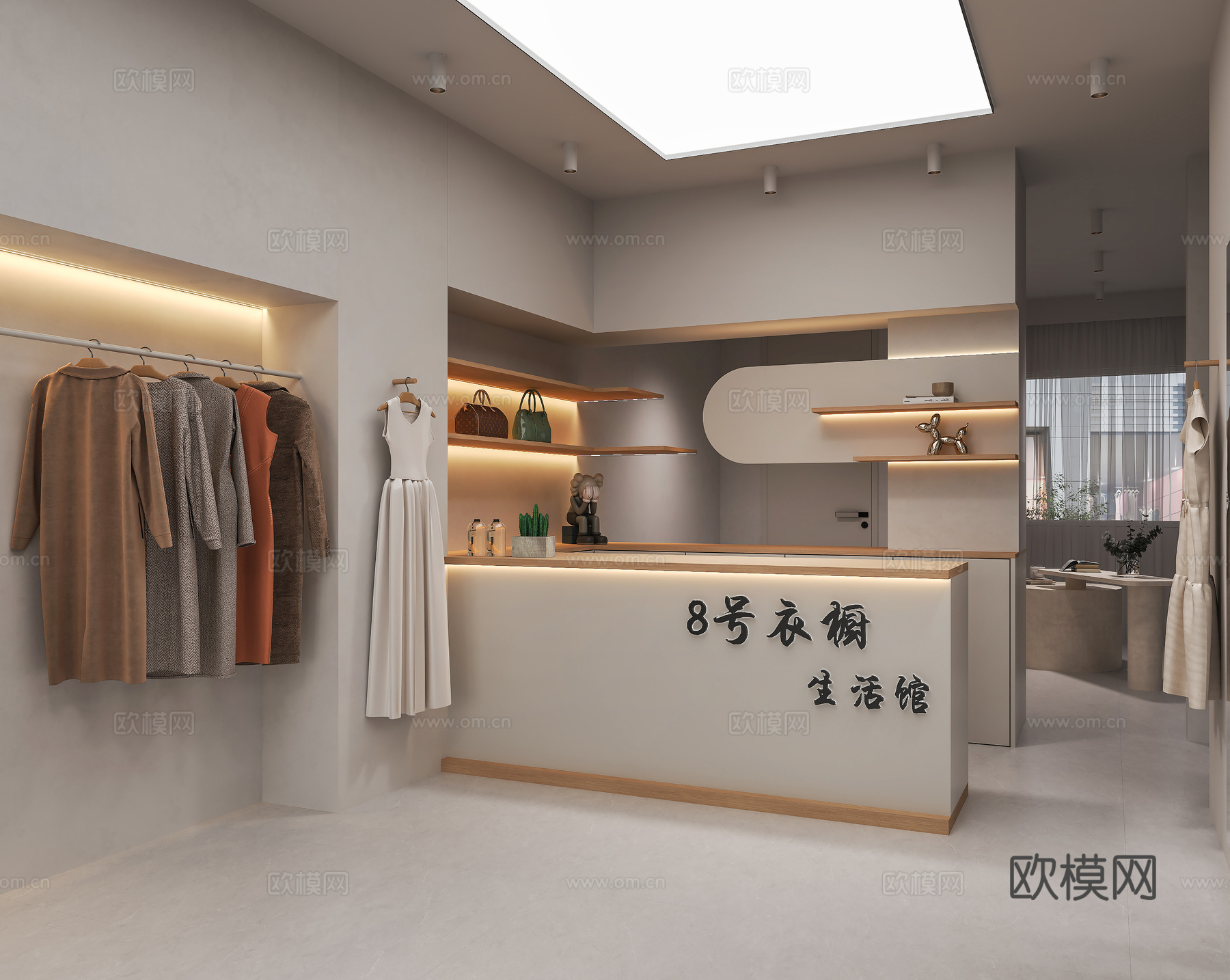 现代服装店3d模型