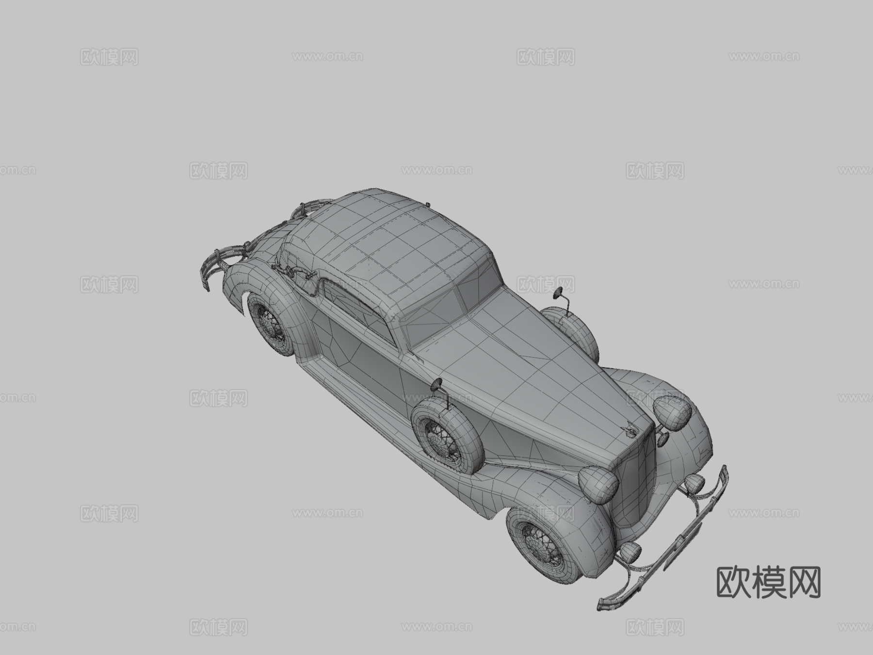 汽车 老爷车 敞篷车3d模型