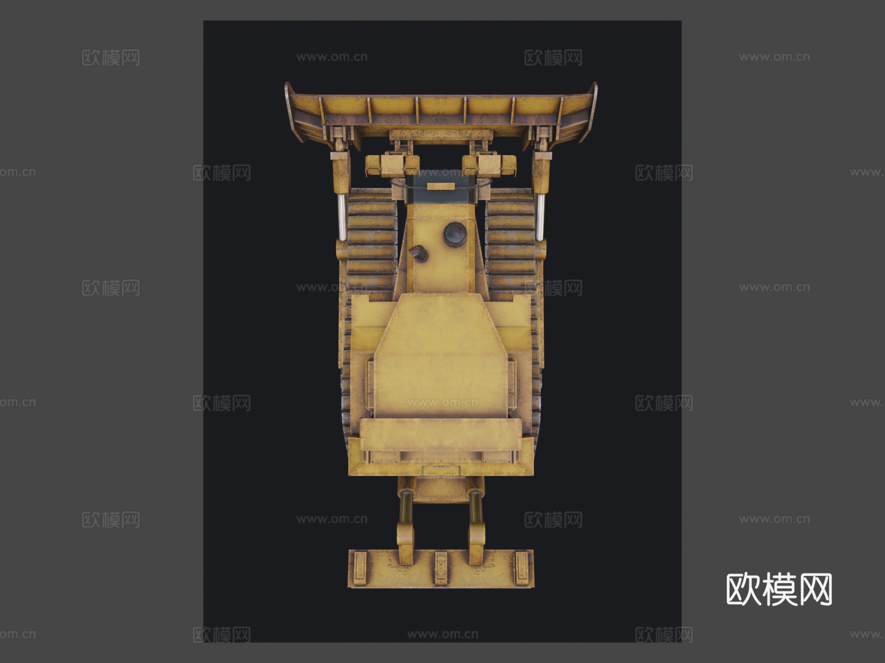 重型推土机3d模型