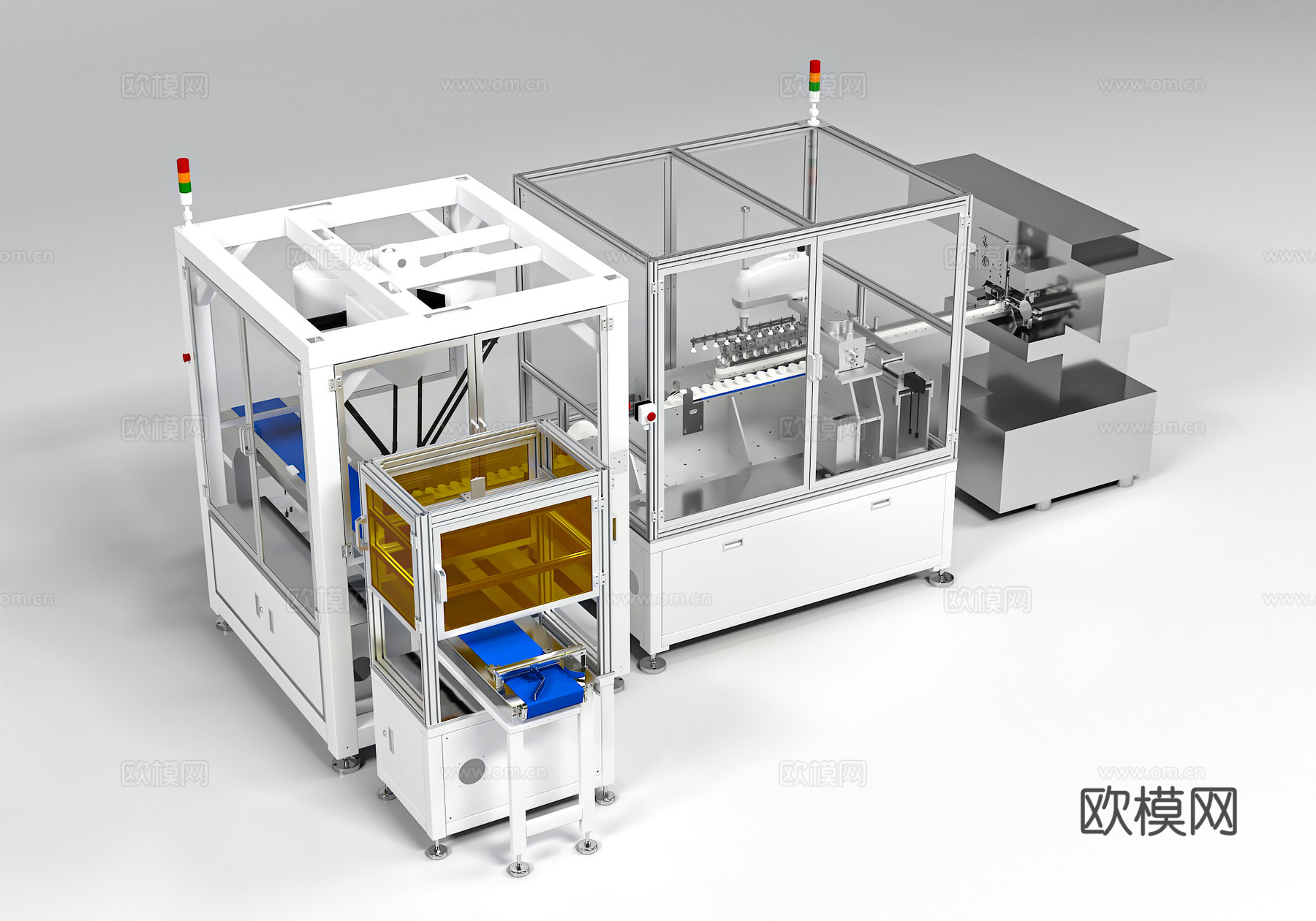 自动化生产设备3d模型