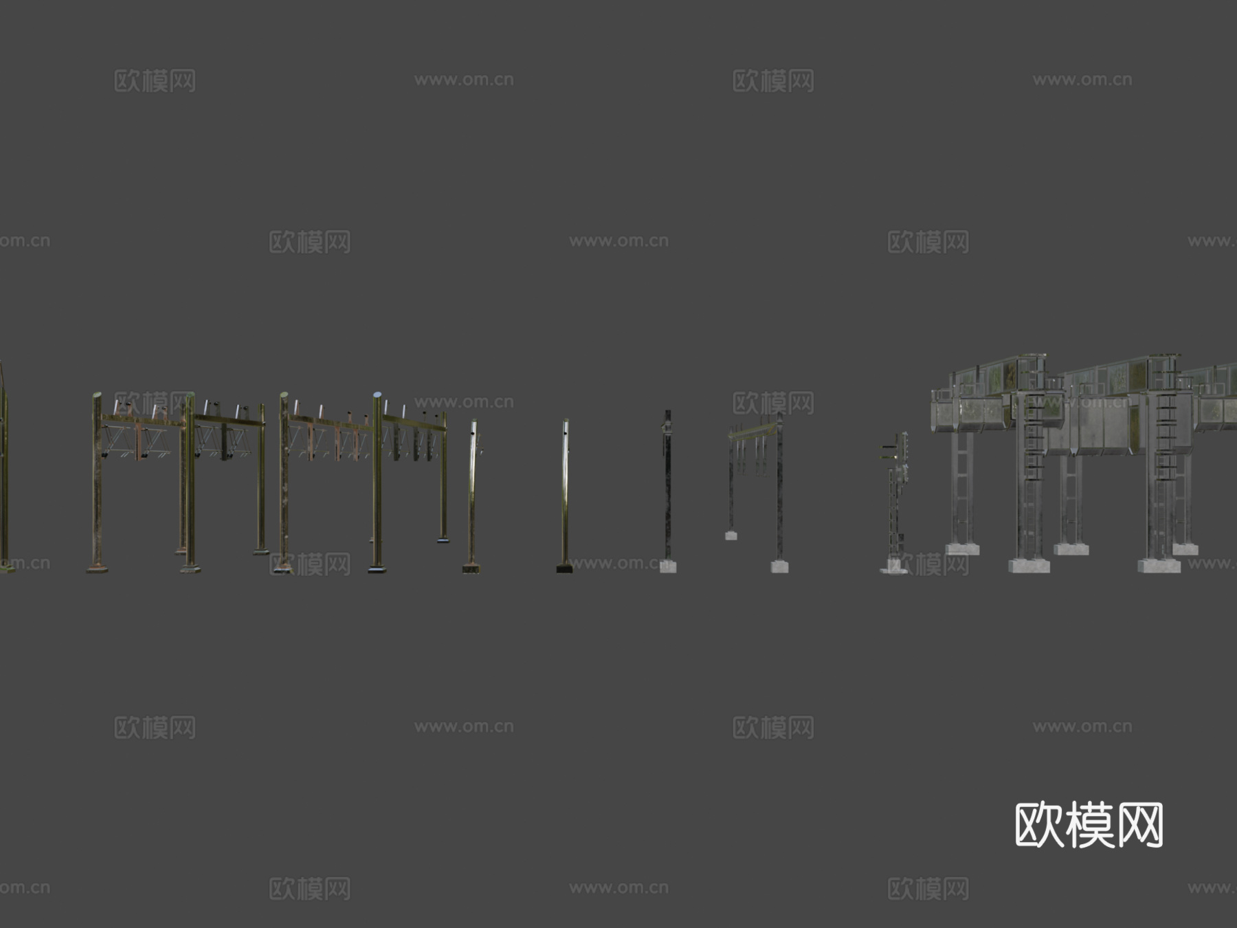 铁路电力线3d模型