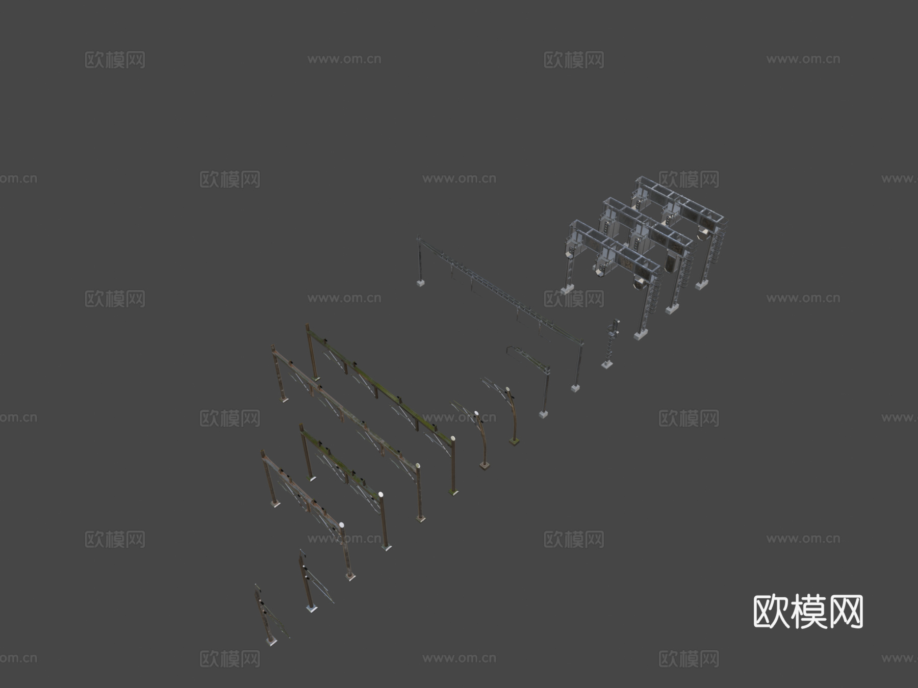 铁路电力线3d模型