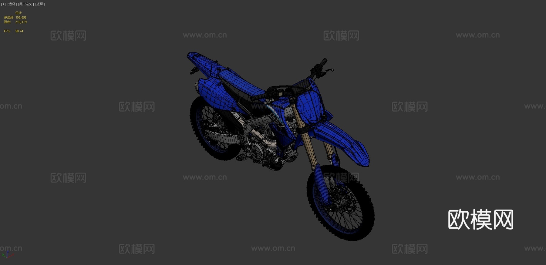 雅马哈 YZ-450F摩托车3d模型