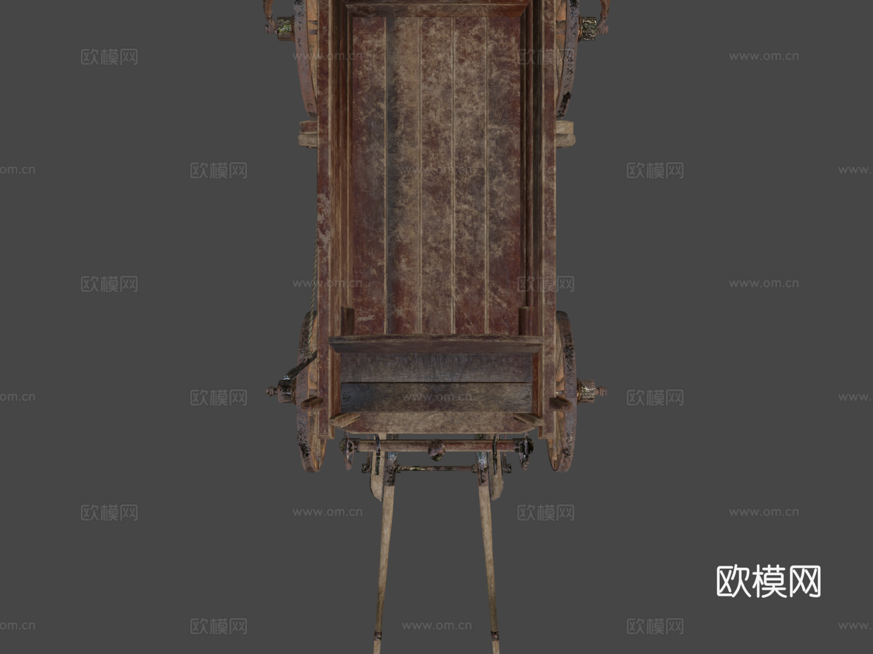 中式古代马车厢3d模型