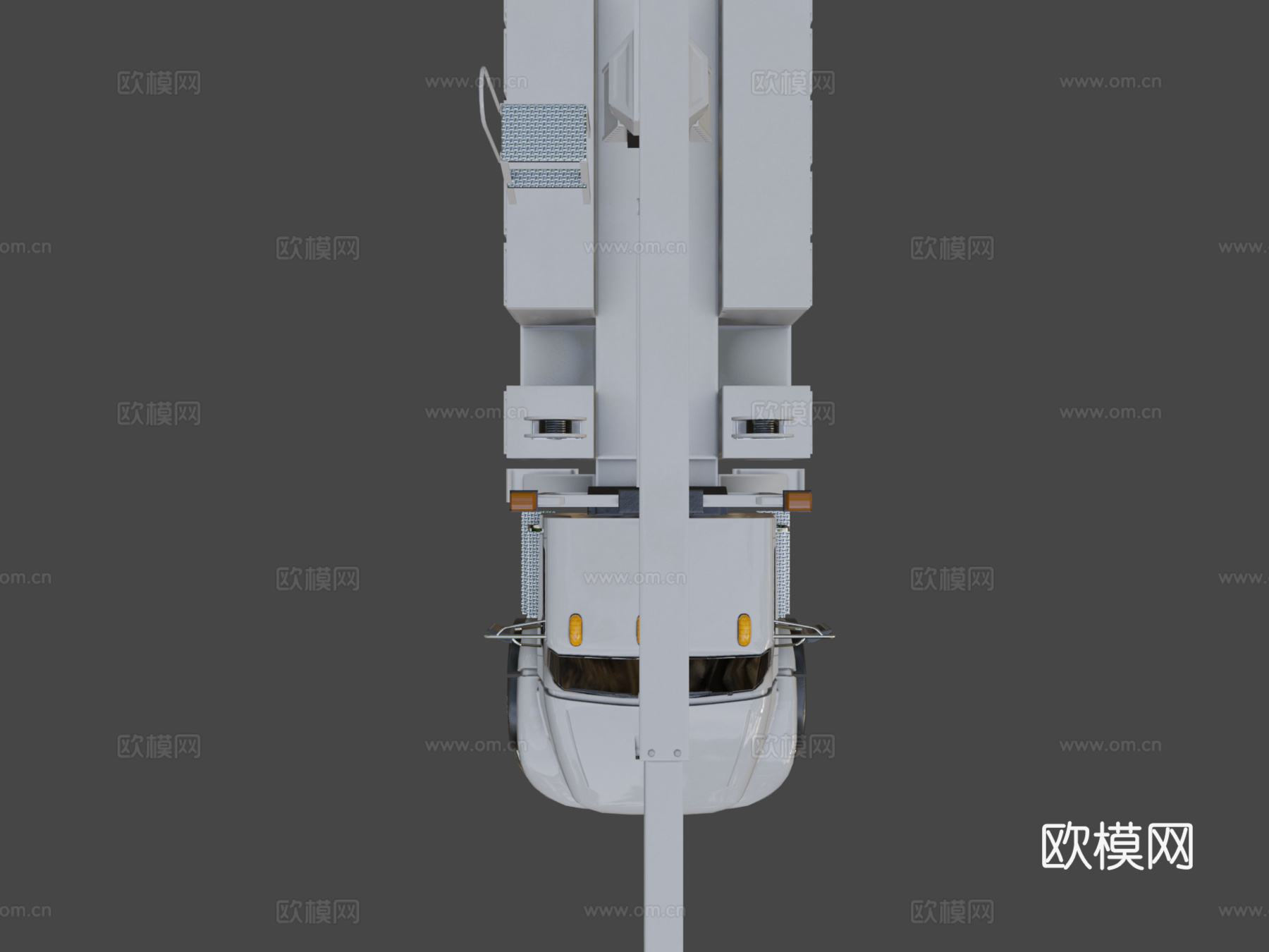 带起重机的卡车3d模型