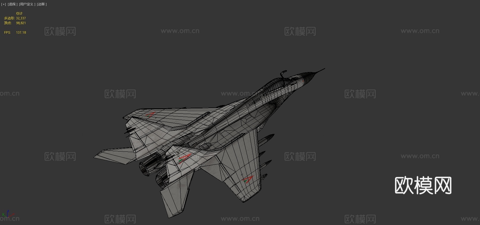 米格 - 29 战斗机3d模型