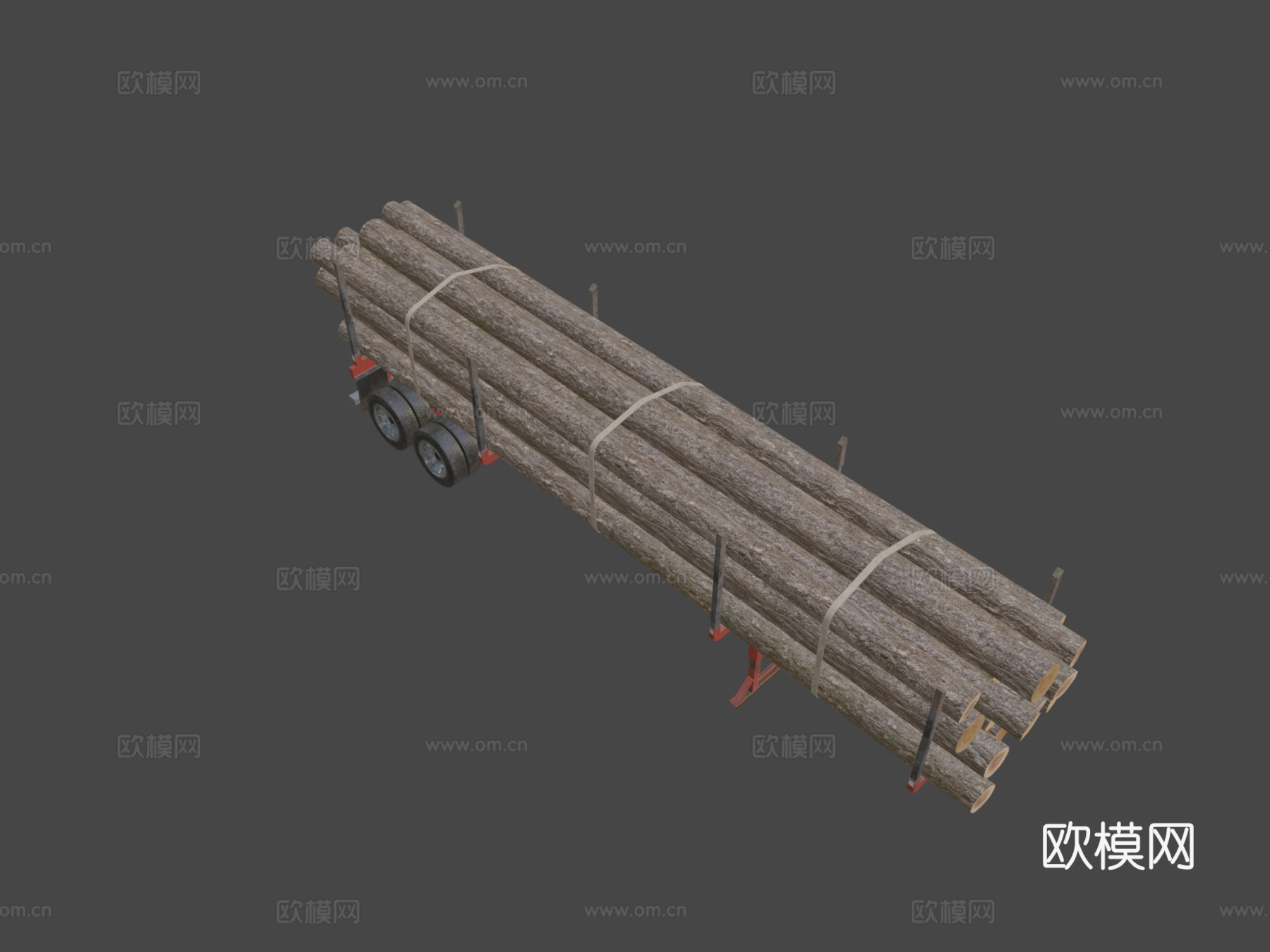 伐木拖车3d模型下载（渲染图8）