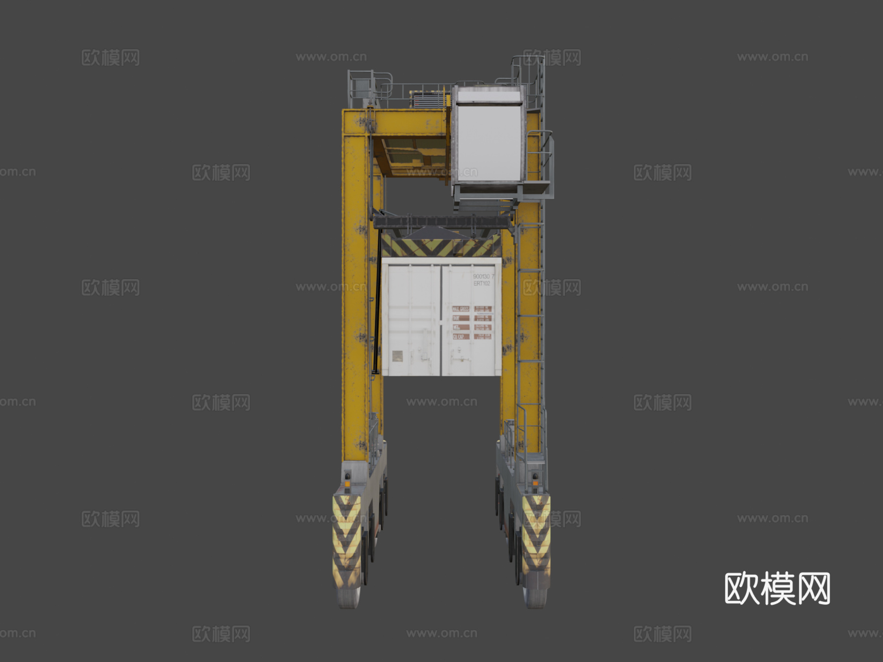 跨运车 集装箱搬运车3d模型