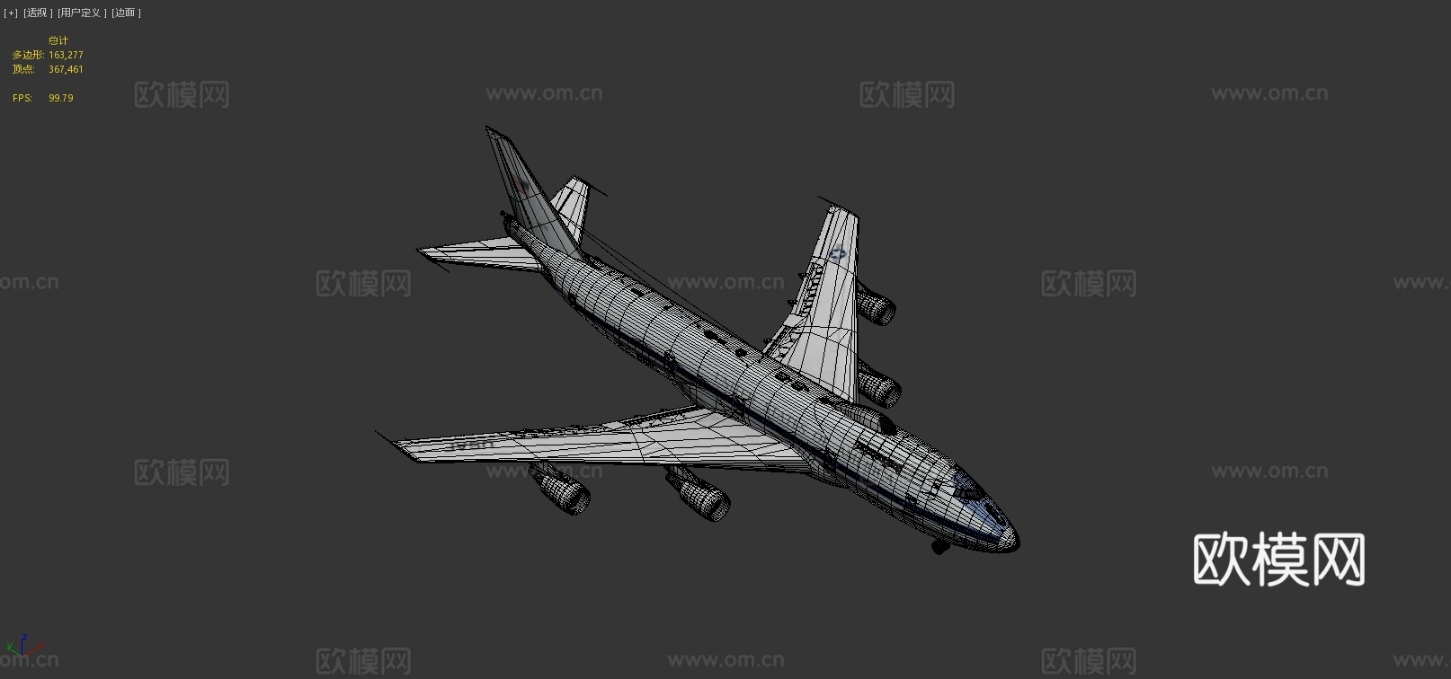 波音 E-4 末日飞机3d模型