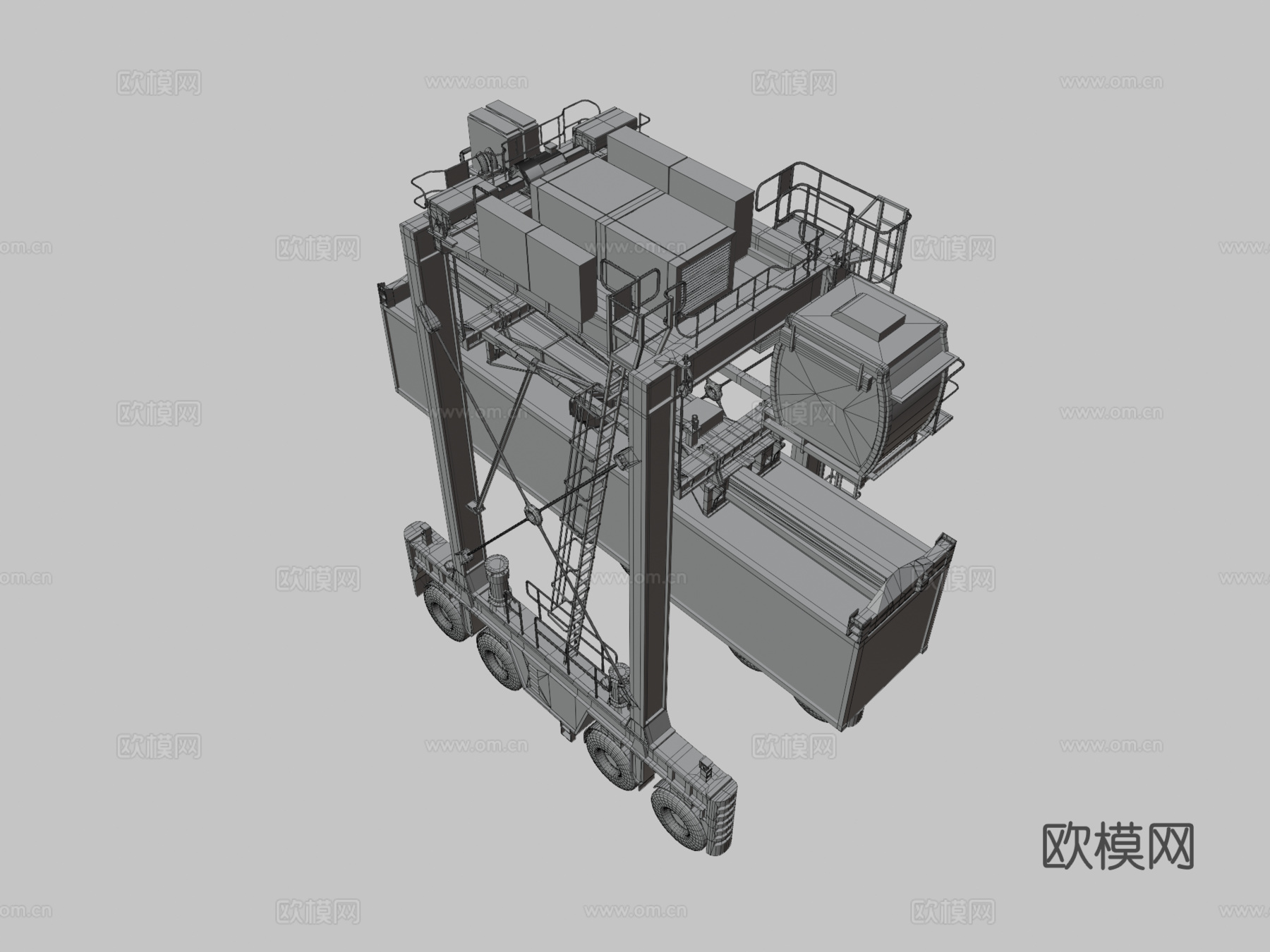 跨运车 集装箱搬运车3d模型