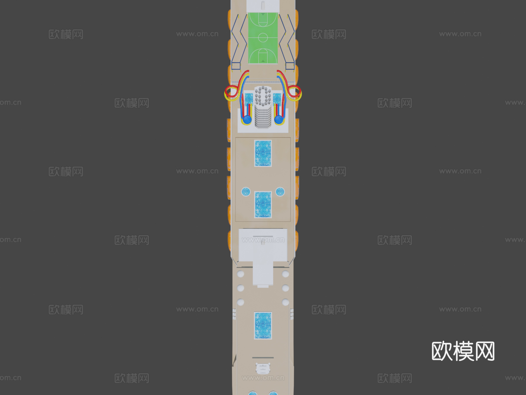 云顶梦号游轮3d模型