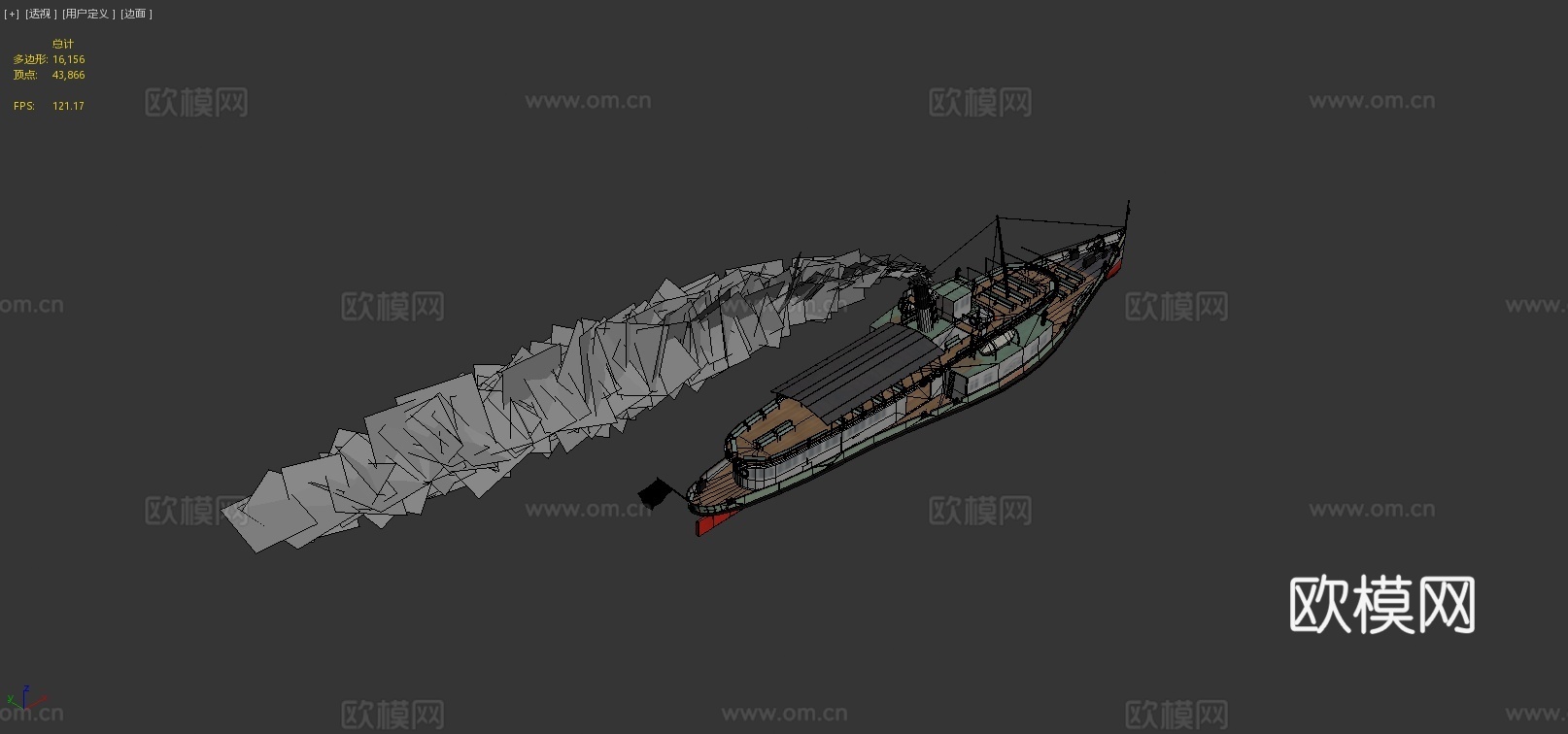 洛特施贝格蒸汽船su模型