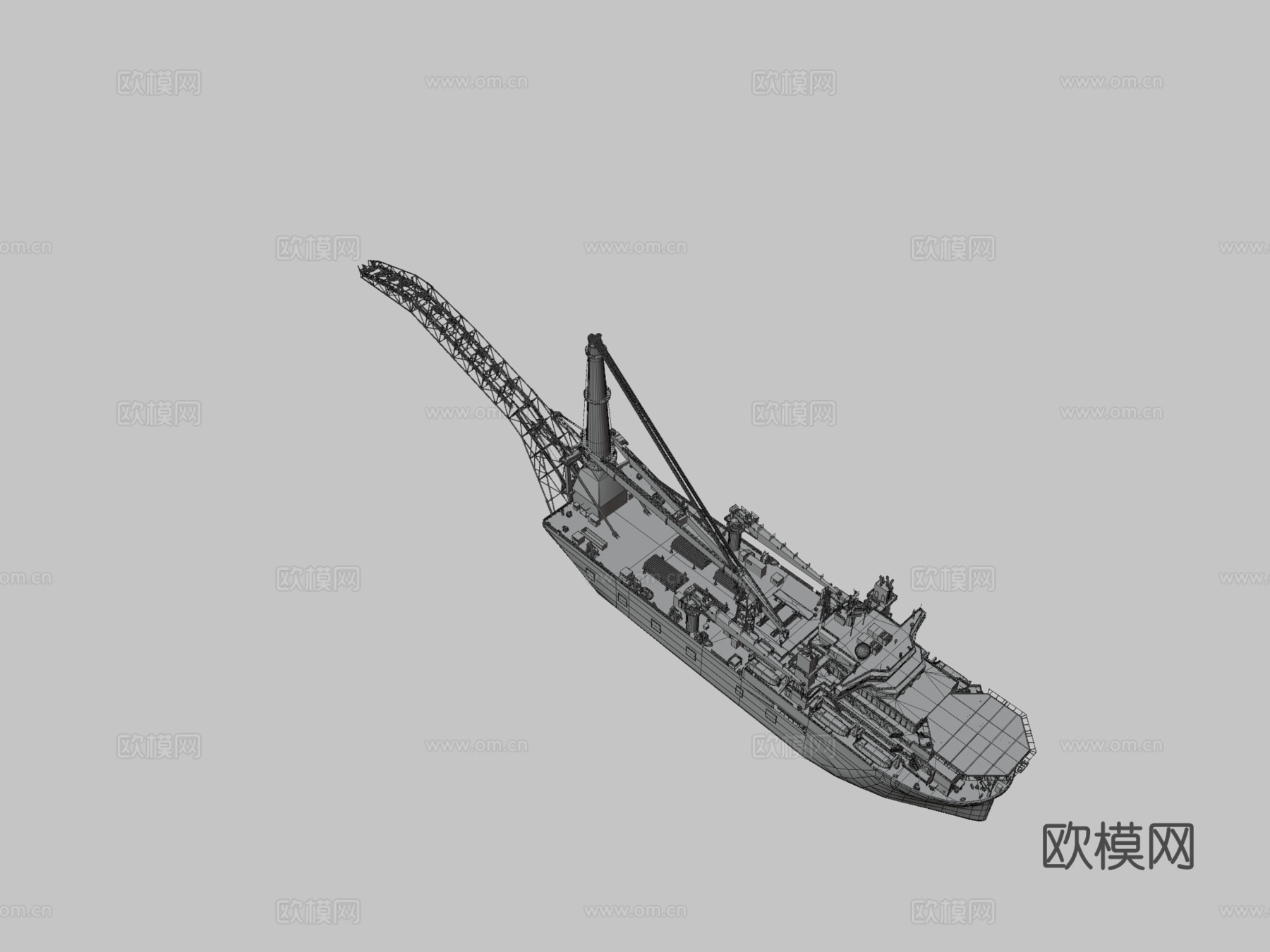 阿克德米克・切尔斯基管道铺设船3d模型