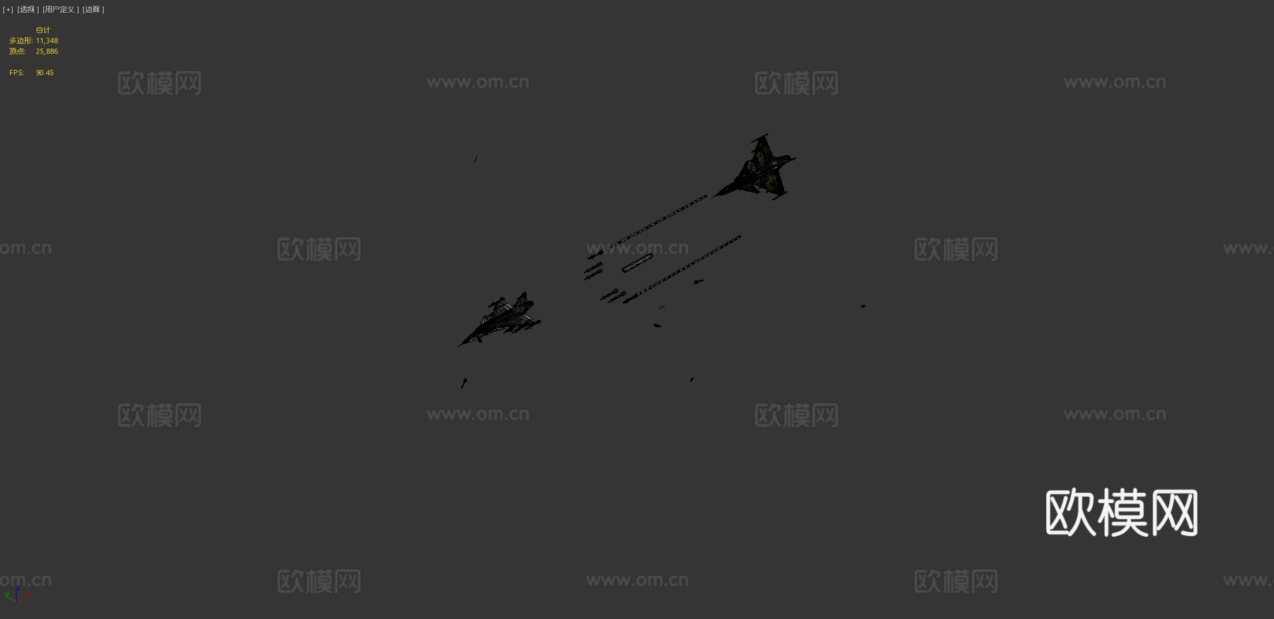 萨博 JAS-39 鹰狮战斗机3d模型