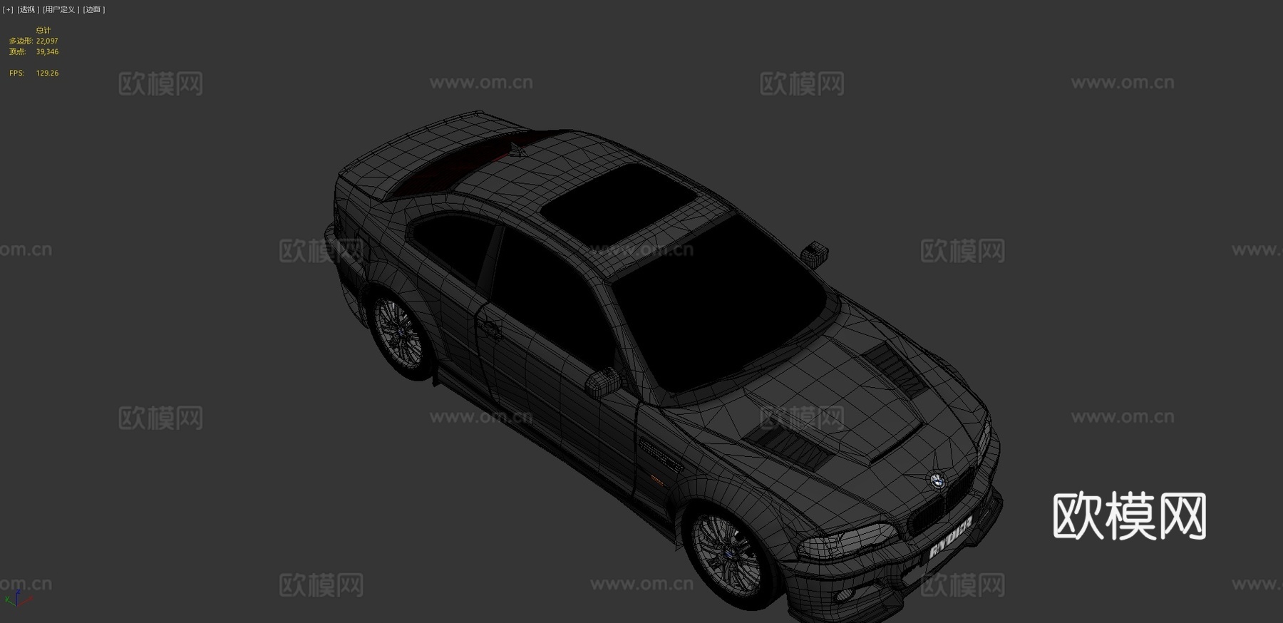 宝马 E46M3夜骑士 汽车3d模型