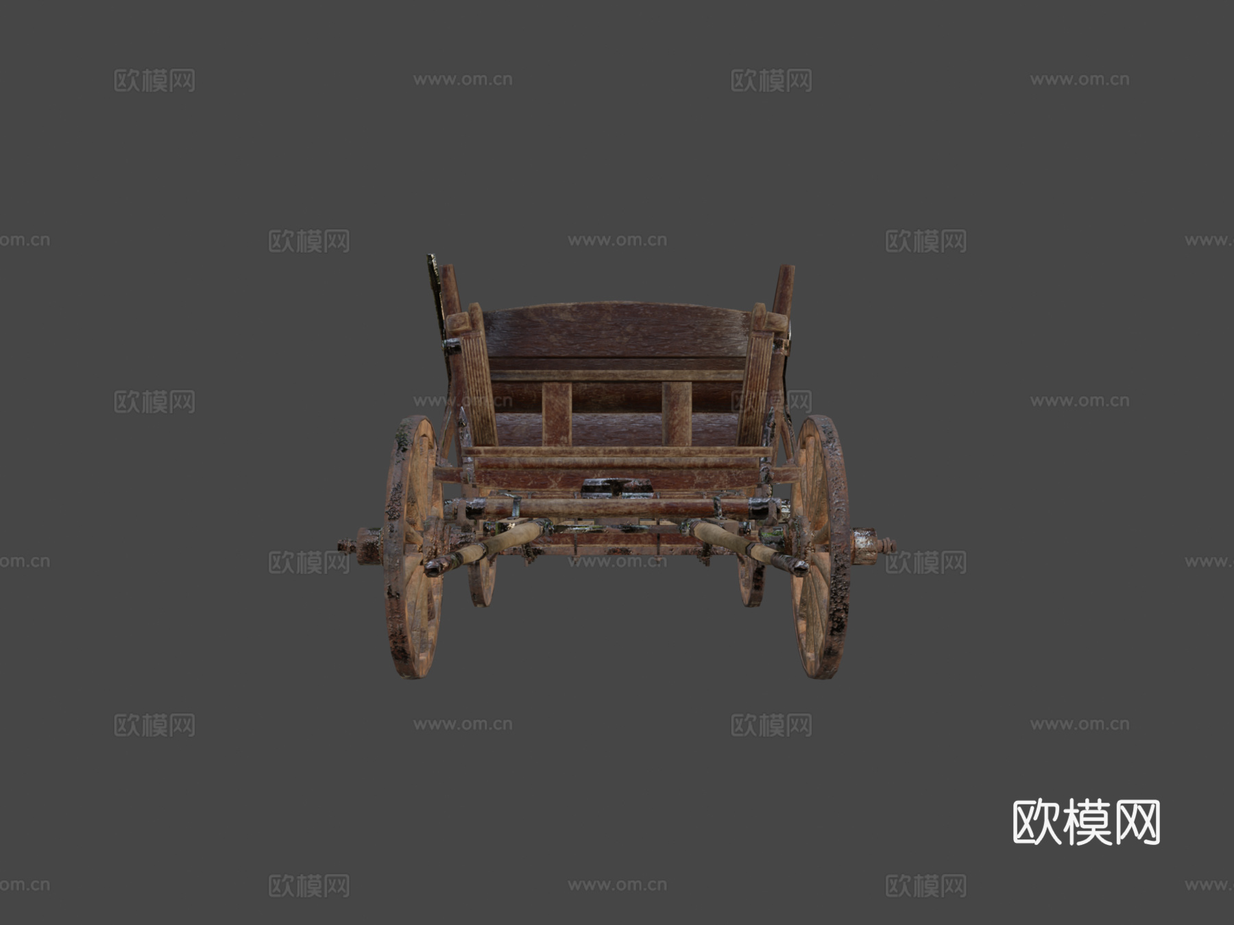 中式古代马车厢3d模型