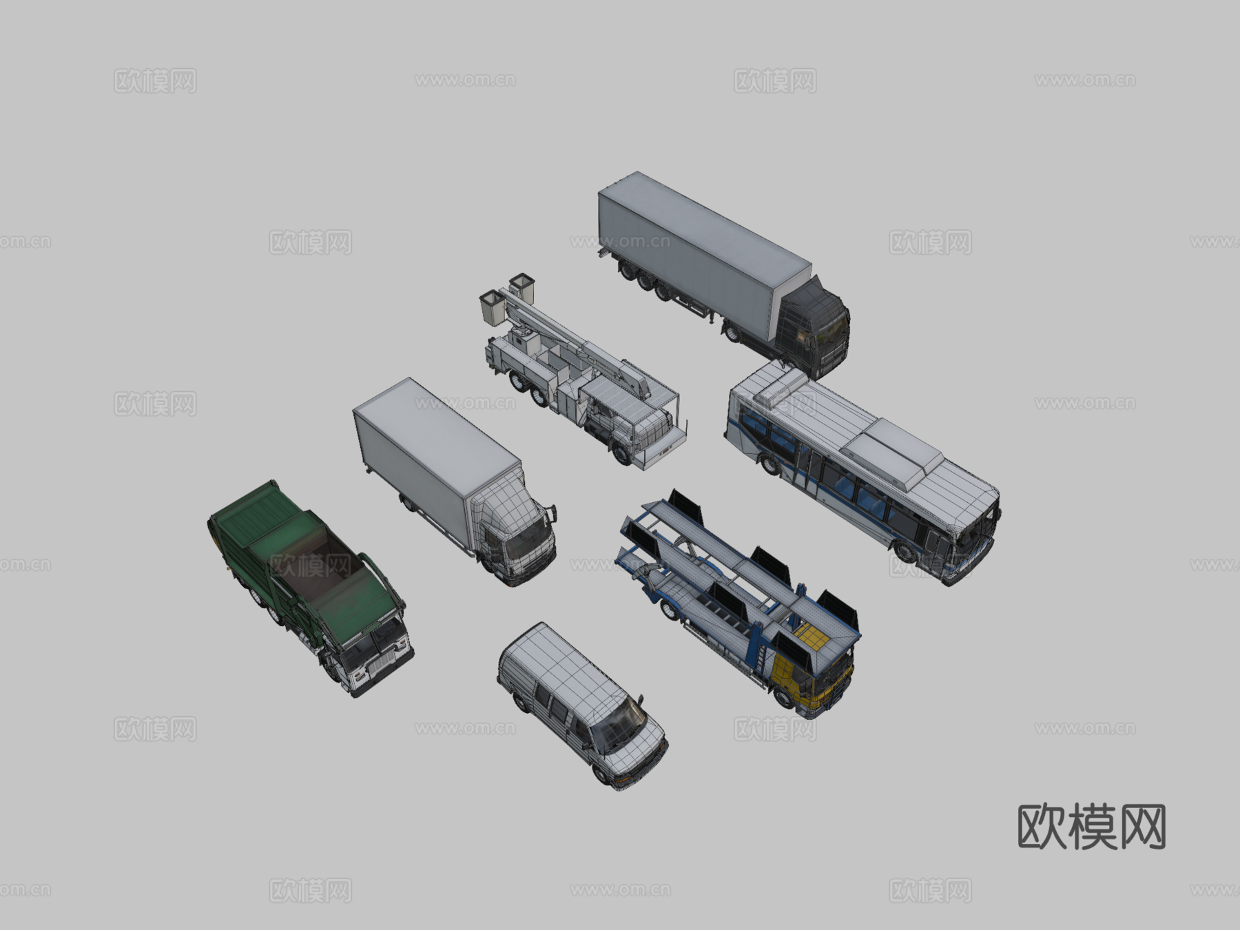 汽车 卡车 货运车3d模型