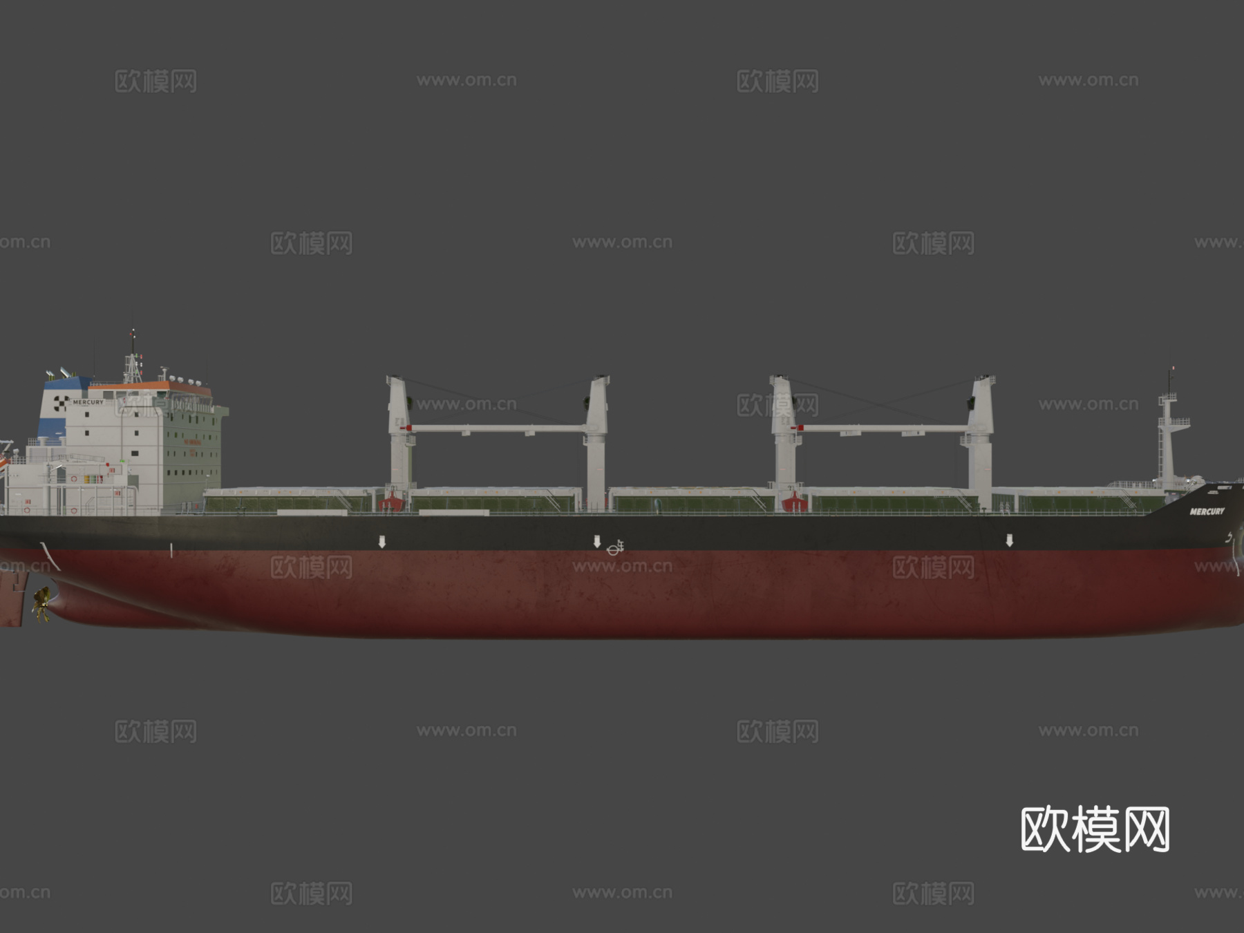 散装货船3d模型