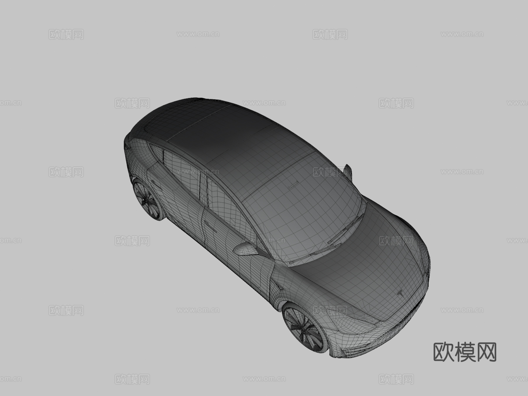 特斯拉汽车 轿车su模型