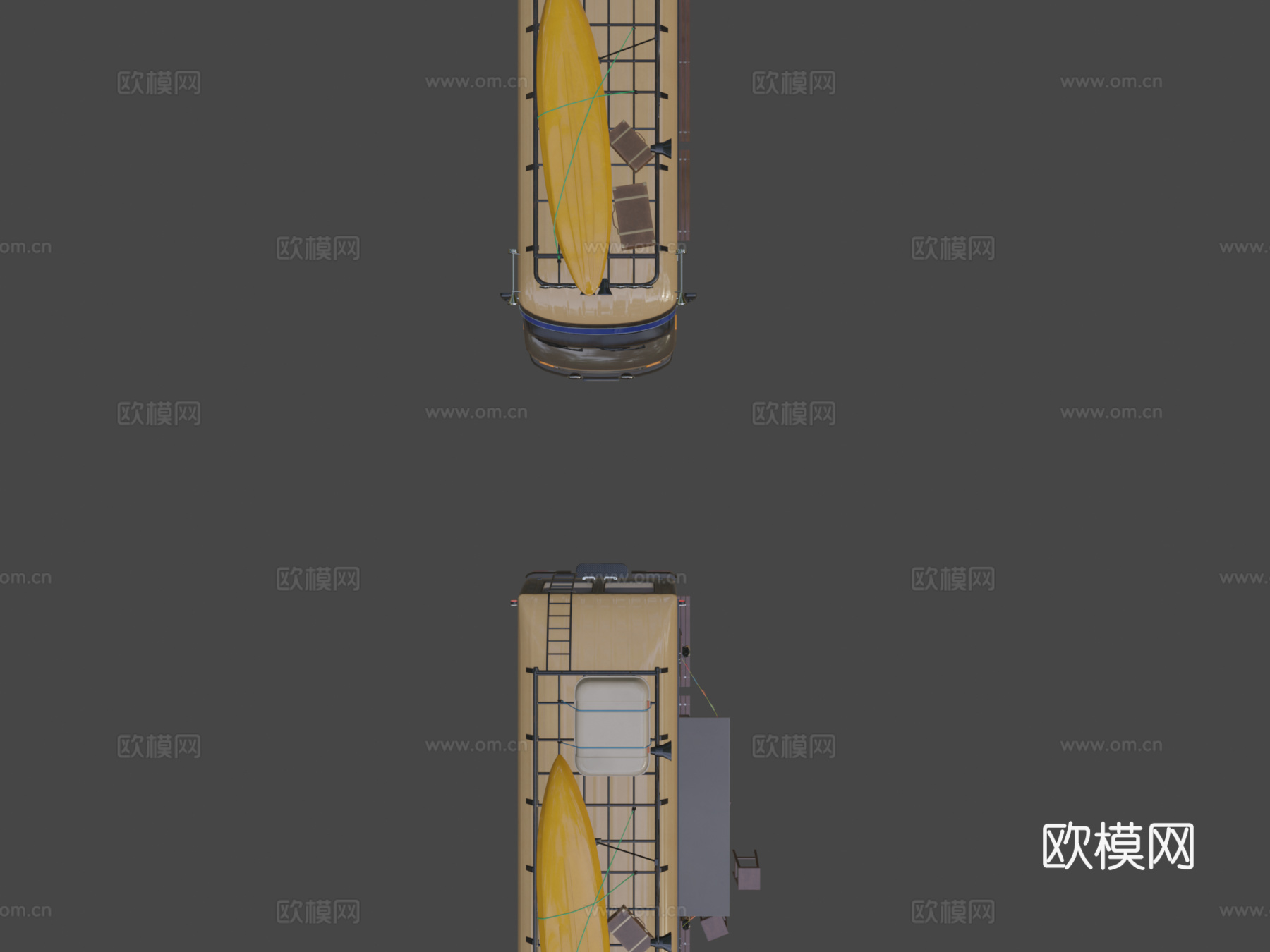 嬉皮士食品卡车3d模型