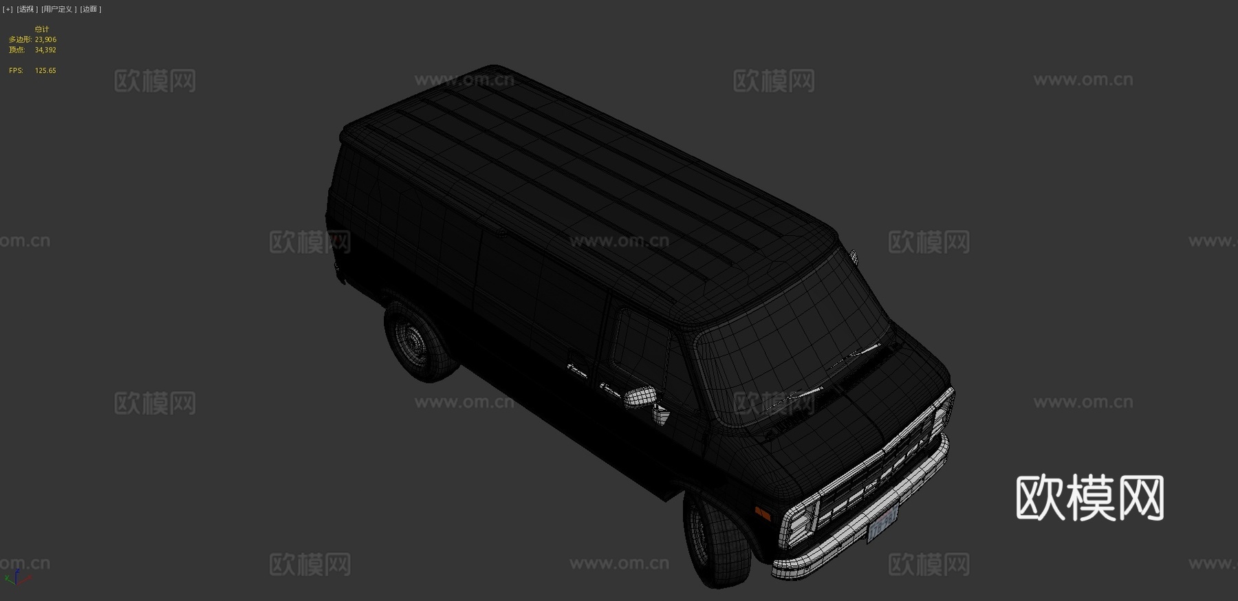 年代工业面包车3d模型