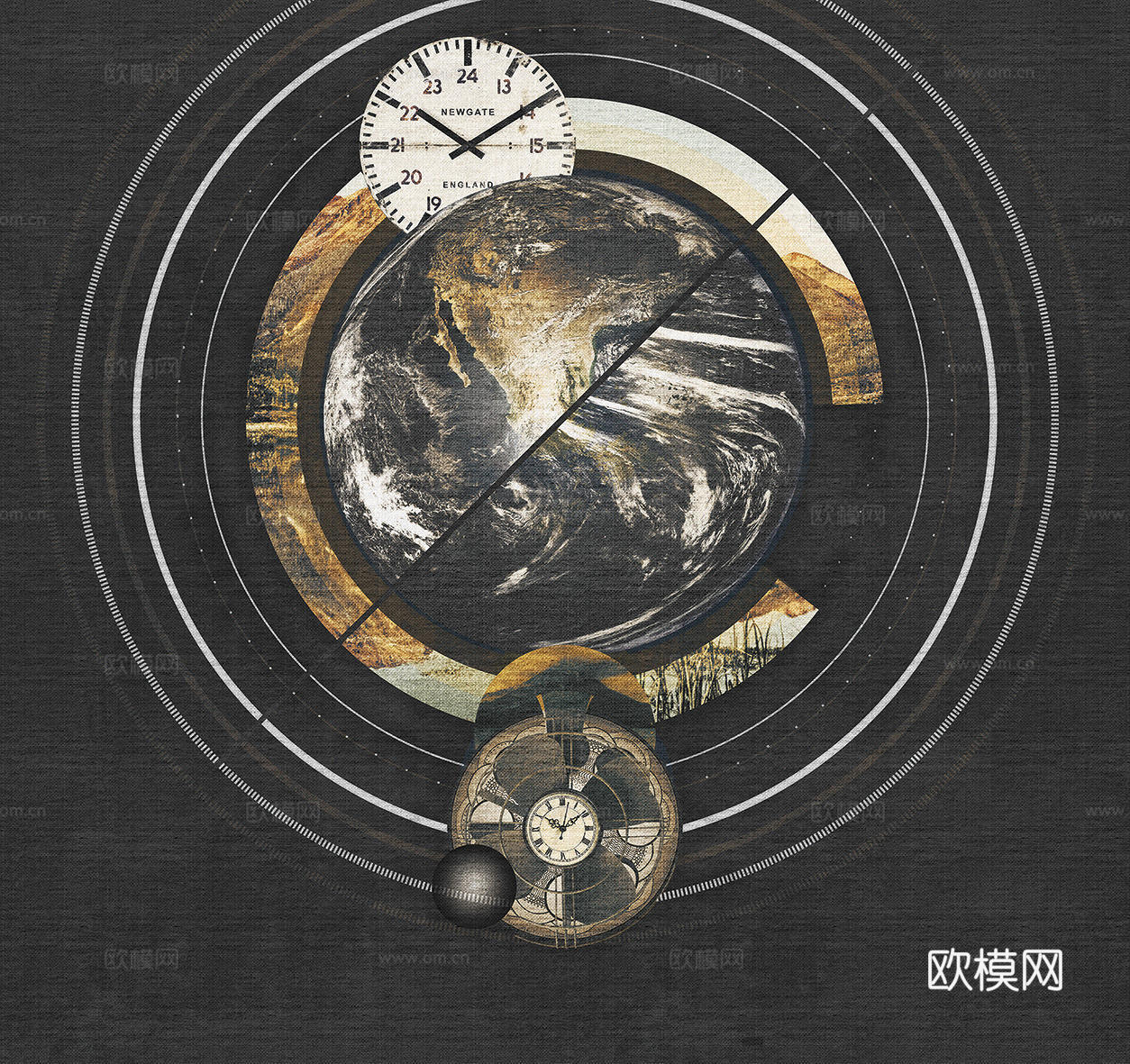 黑色几何壁纸下载