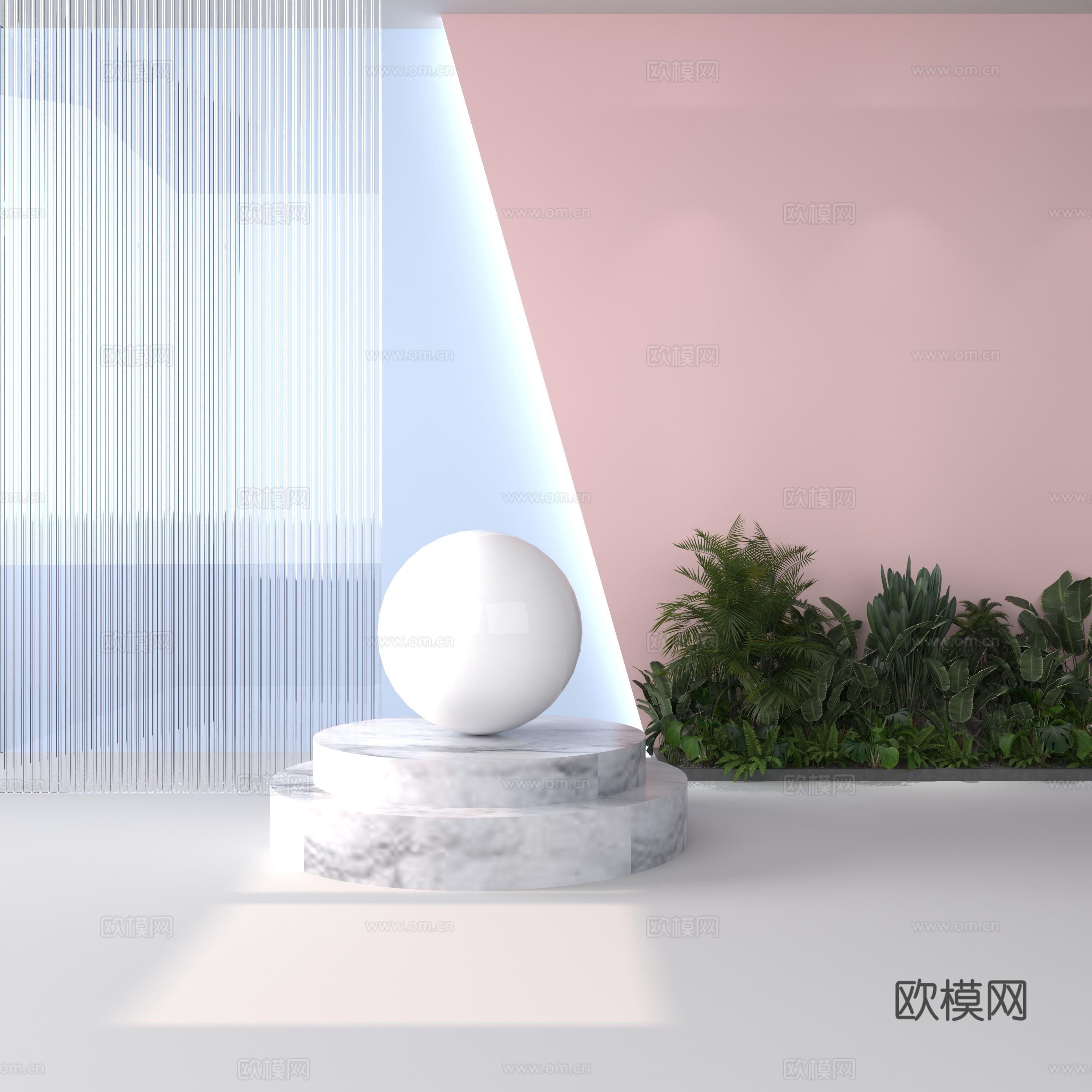 电商背景3d模型