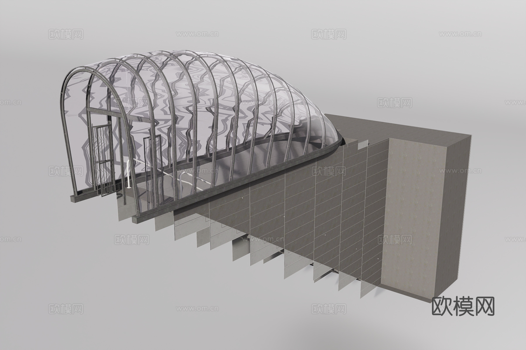 地铁入口3d模型